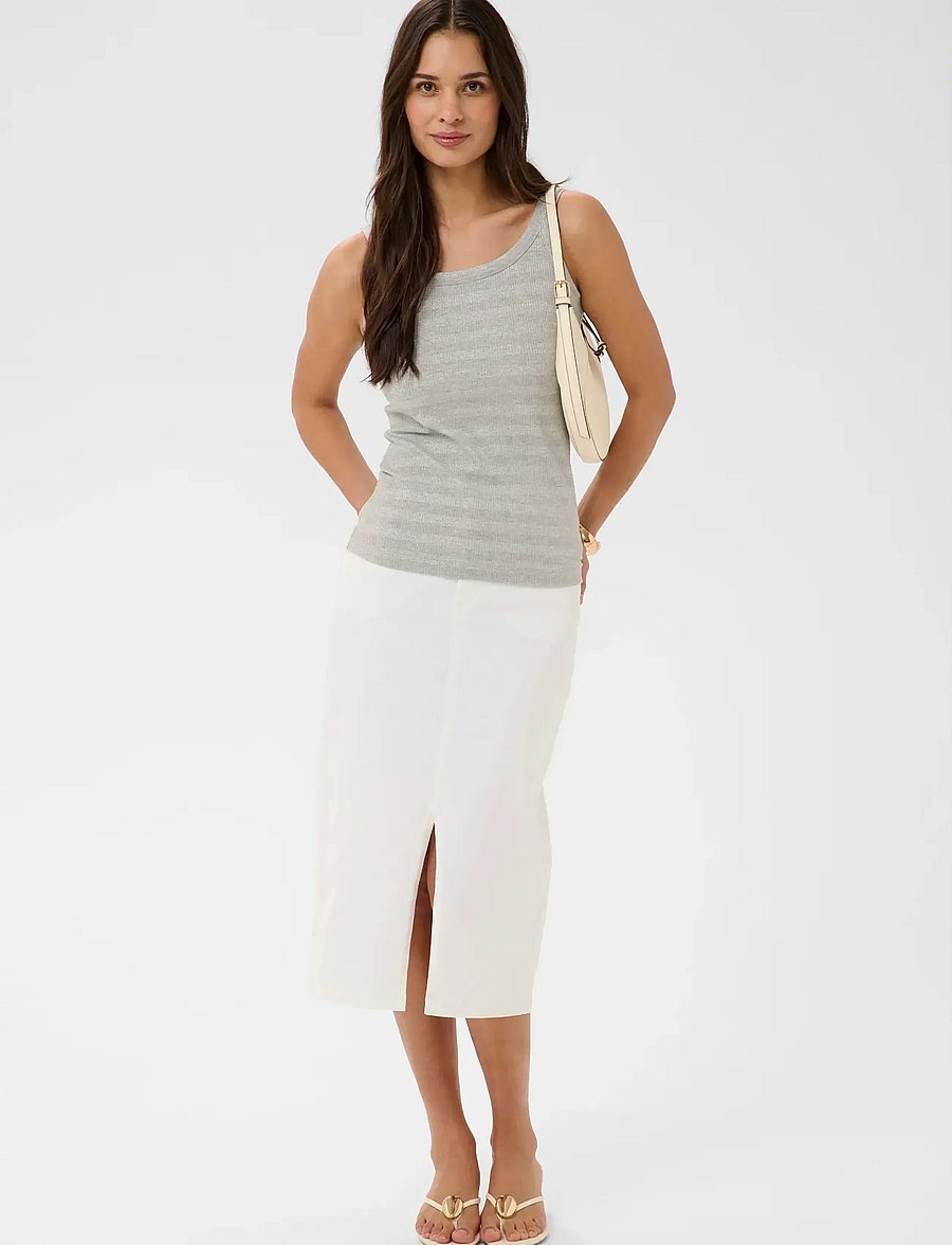 Kaffe - KAkarla Top - linnen - dark silver - 3