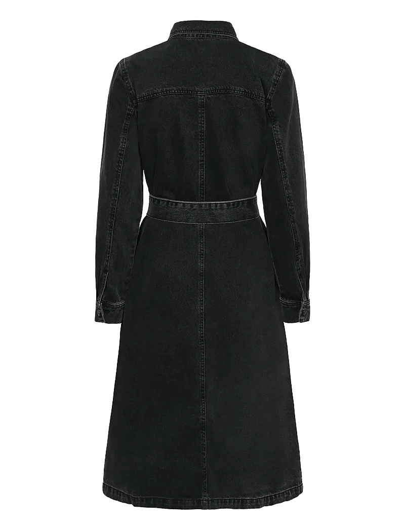 Kaffe - KAcarly Denim Dress - skjortklänningar - black washed denim - 2