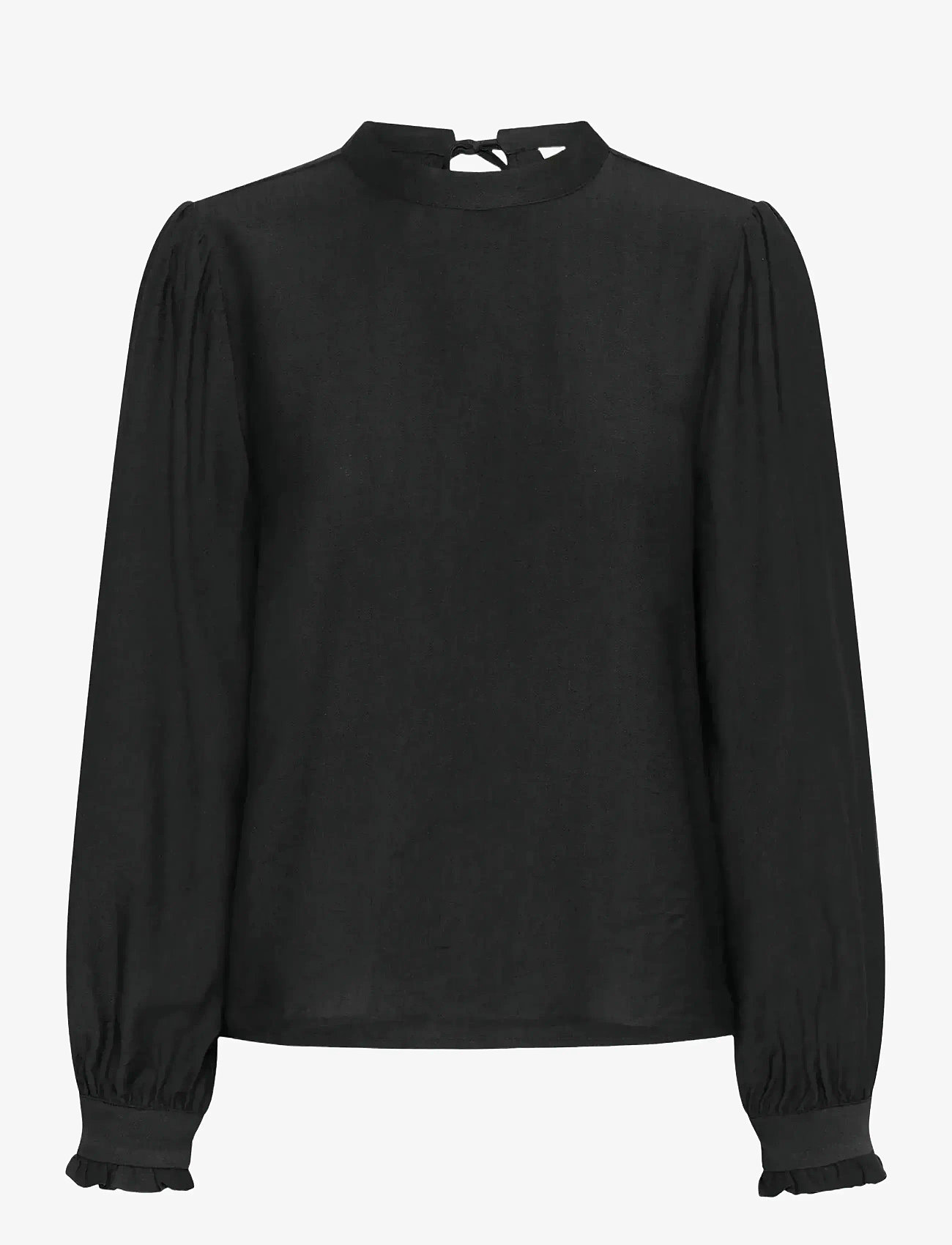 Kaffe - KArea Solid Blouse - langärmlige blusen - black deep cc - 0