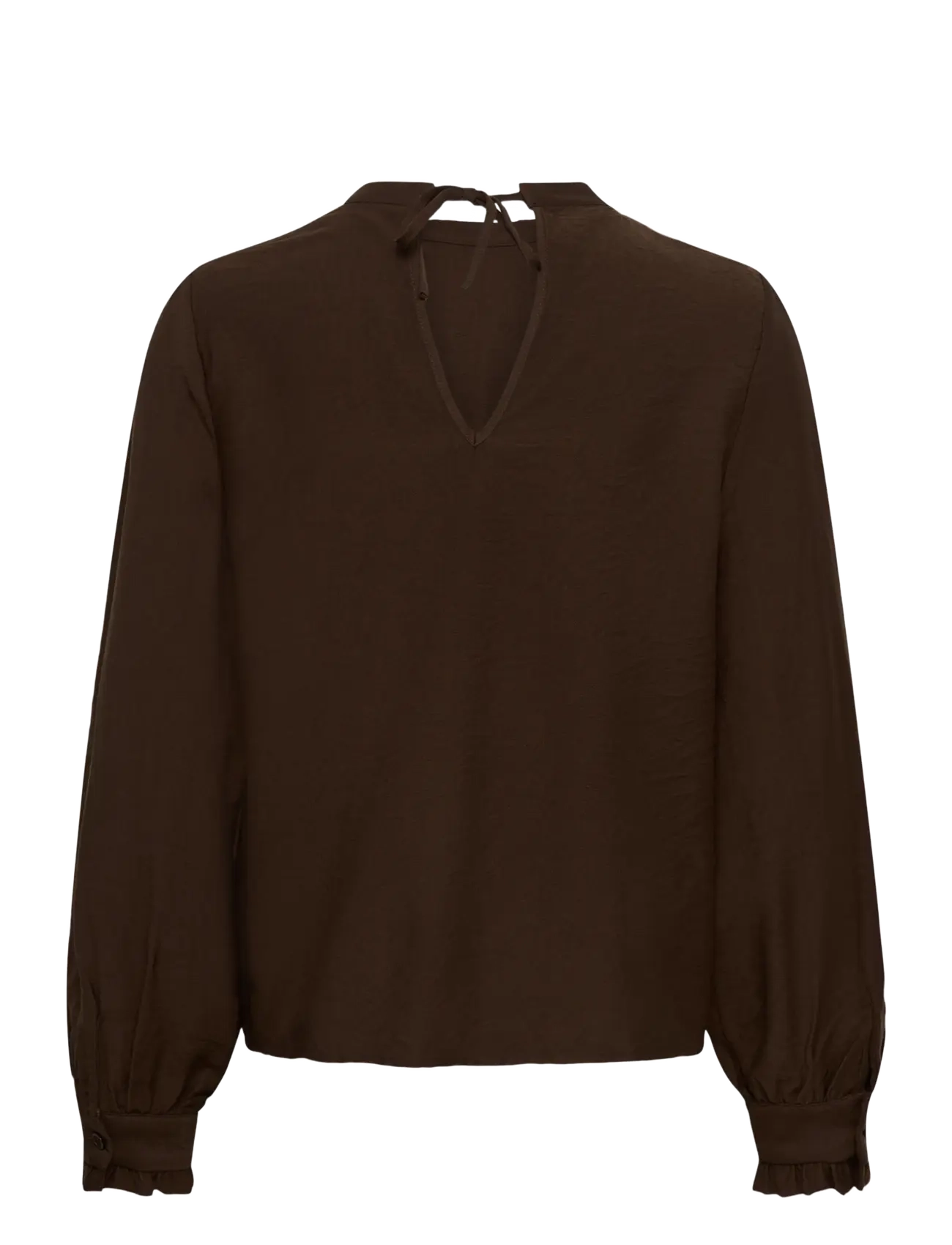 Kaffe - KArea Solid Blouse - pikkade varrukatega pluusid - coffee bean cc - 1