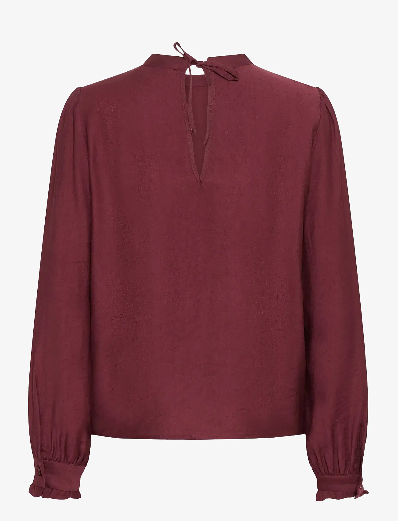 Kaffe - KArea Solid Blouse - långärmade blusar - zinfandel cc - 2