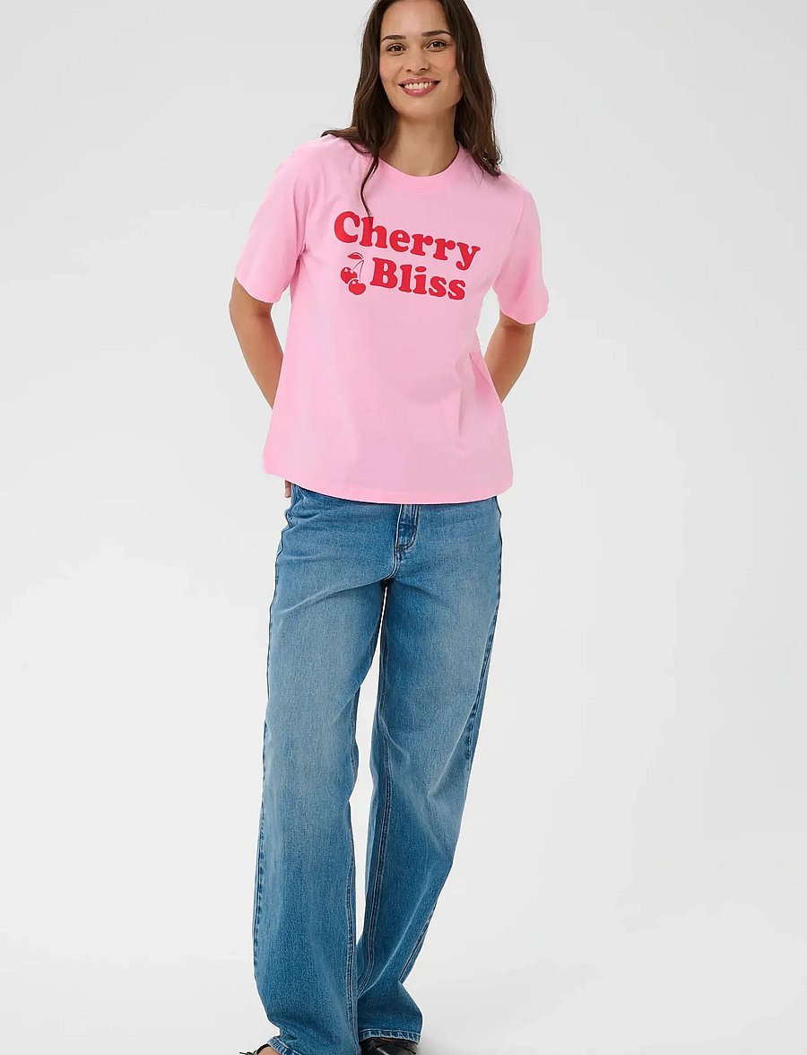 Kaffe - KAcherie T-Shirt - t-shirts - pink frosting - 3