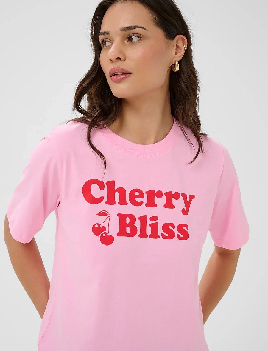 Kaffe - KAcherie T-Shirt - t-shirts - pink frosting - 5