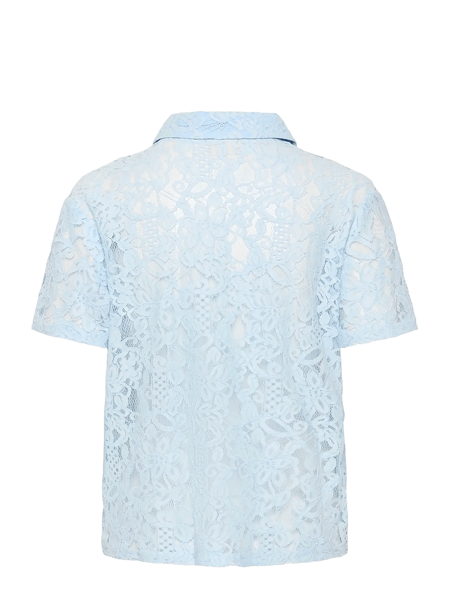 Kaffe - KAlacy Polo Blouse - kurzärmelige blusen - nantucket breeze - 2