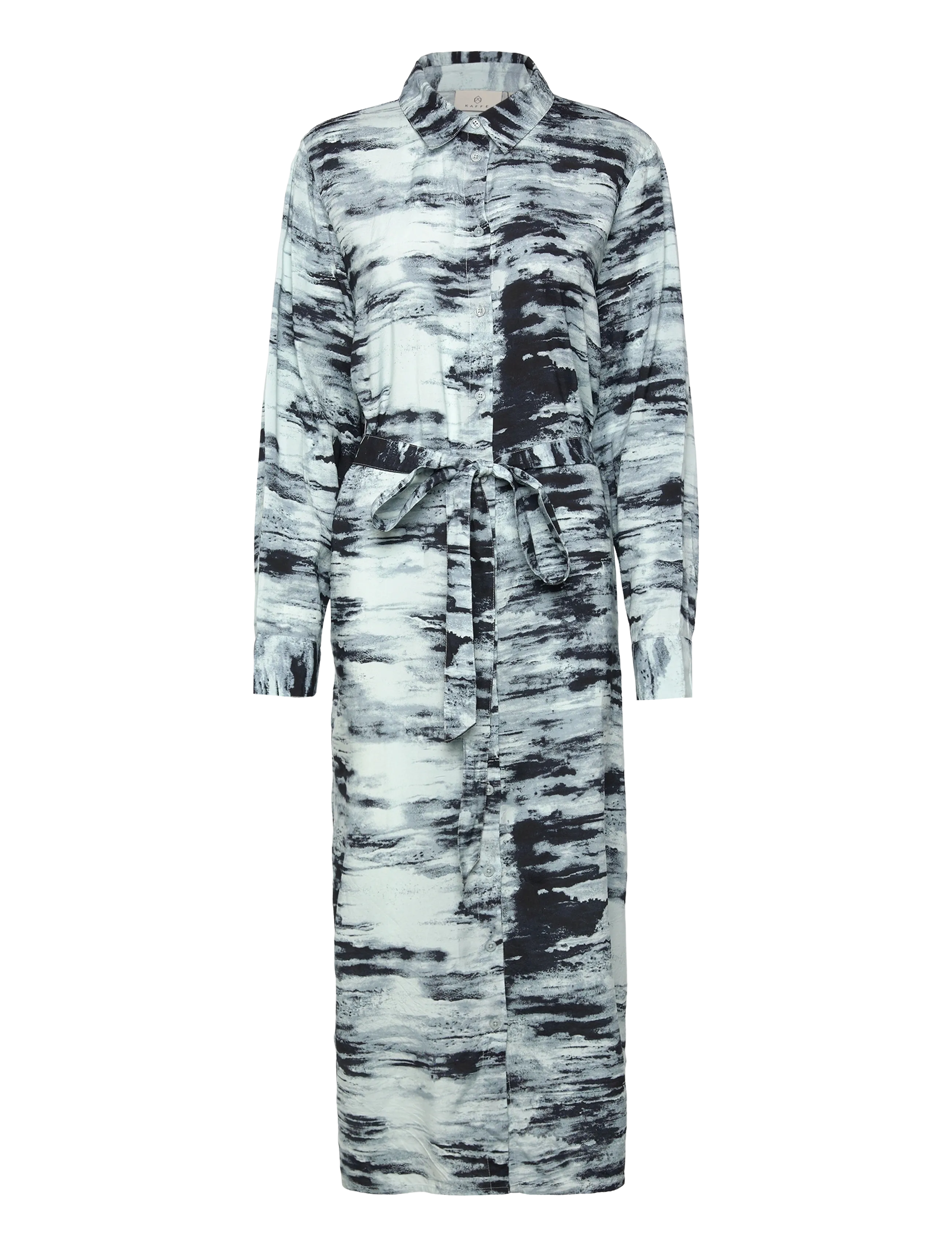 Kaffe KAkeri Shirt Dress - Särkkleidid - NANTUCKET / MIDNIGHT ABSTRACT / black