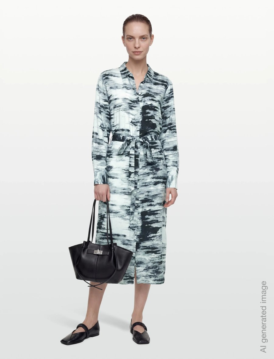 Kaffe - KAkeri Shirt Dress - hemdkleider - nantucket / midnight abstract - 0
