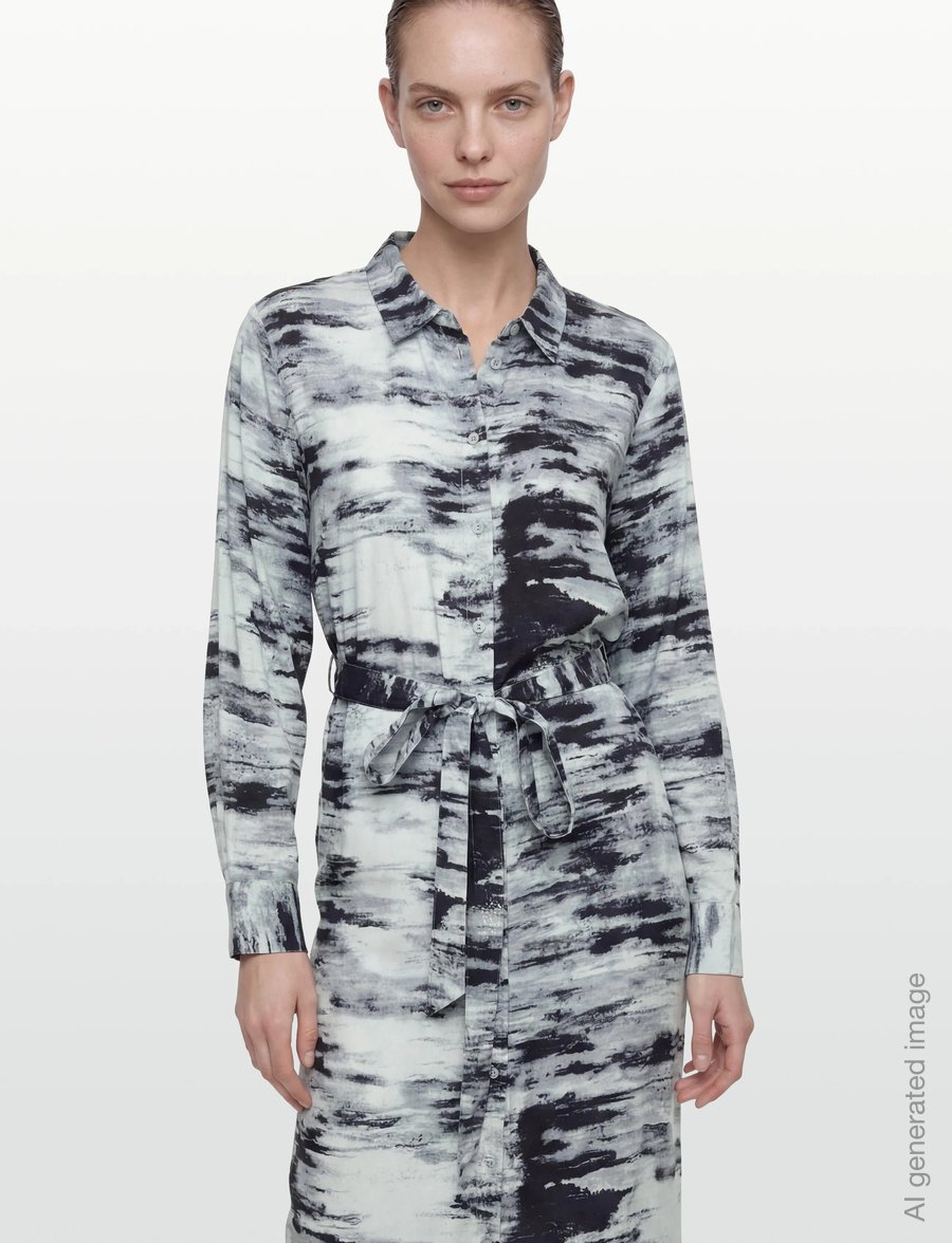 Kaffe - KAkeri Shirt Dress - hemdkleider - nantucket / midnight abstract - 5