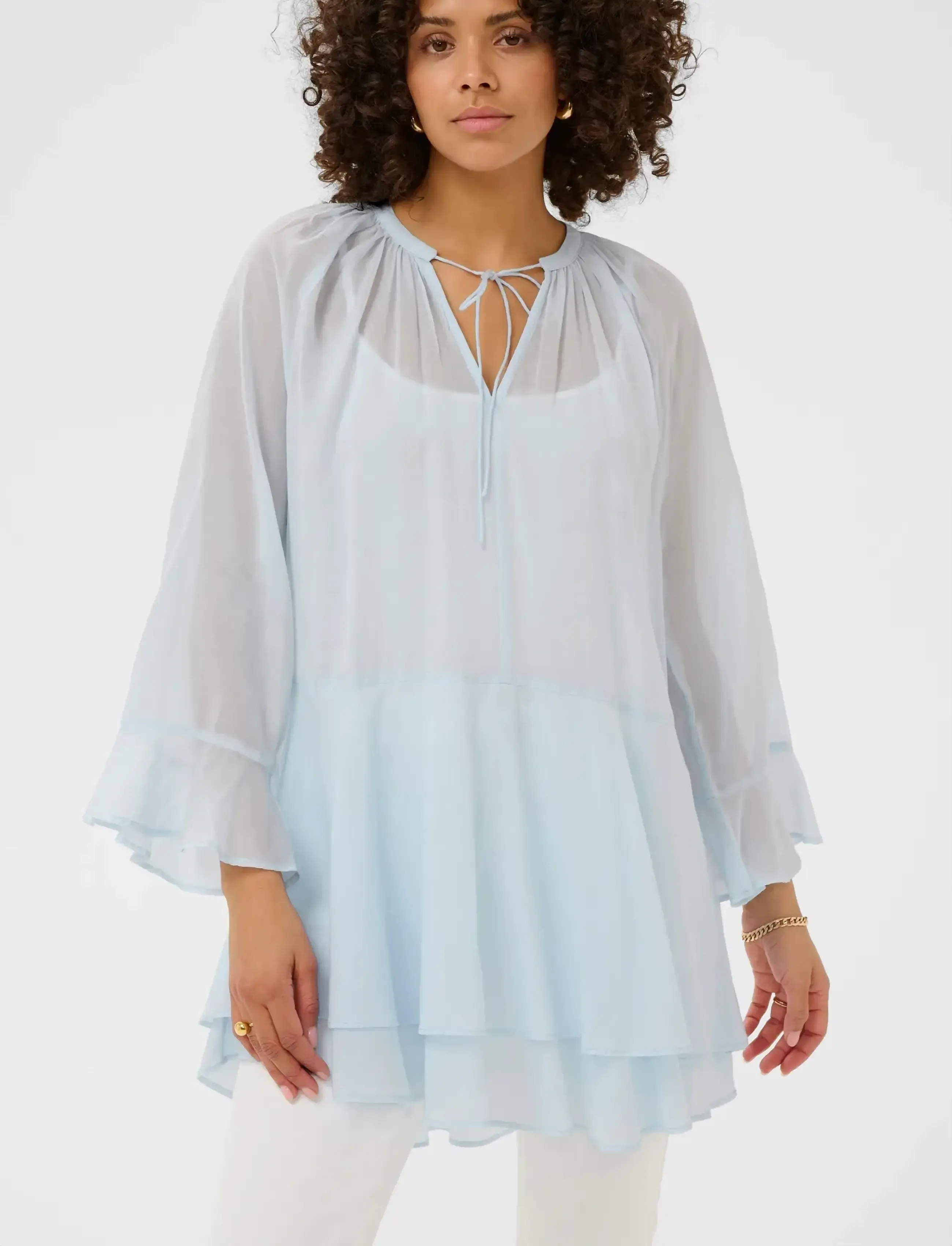 Kaffe Kaflora Dress, 36, Blue, Kjoler > Kort Kjole, Dame