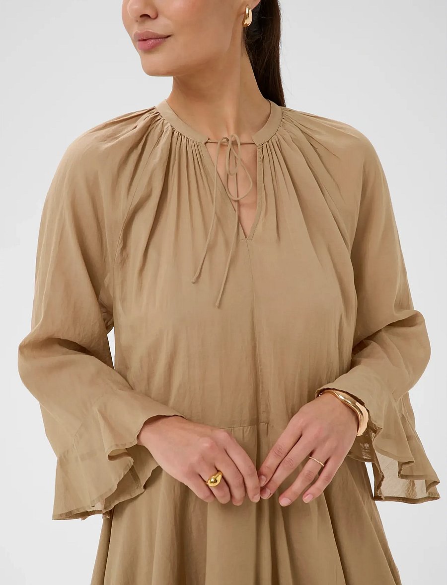 Kaffe - KAflora dress - summer dresses - petrified oak - 5