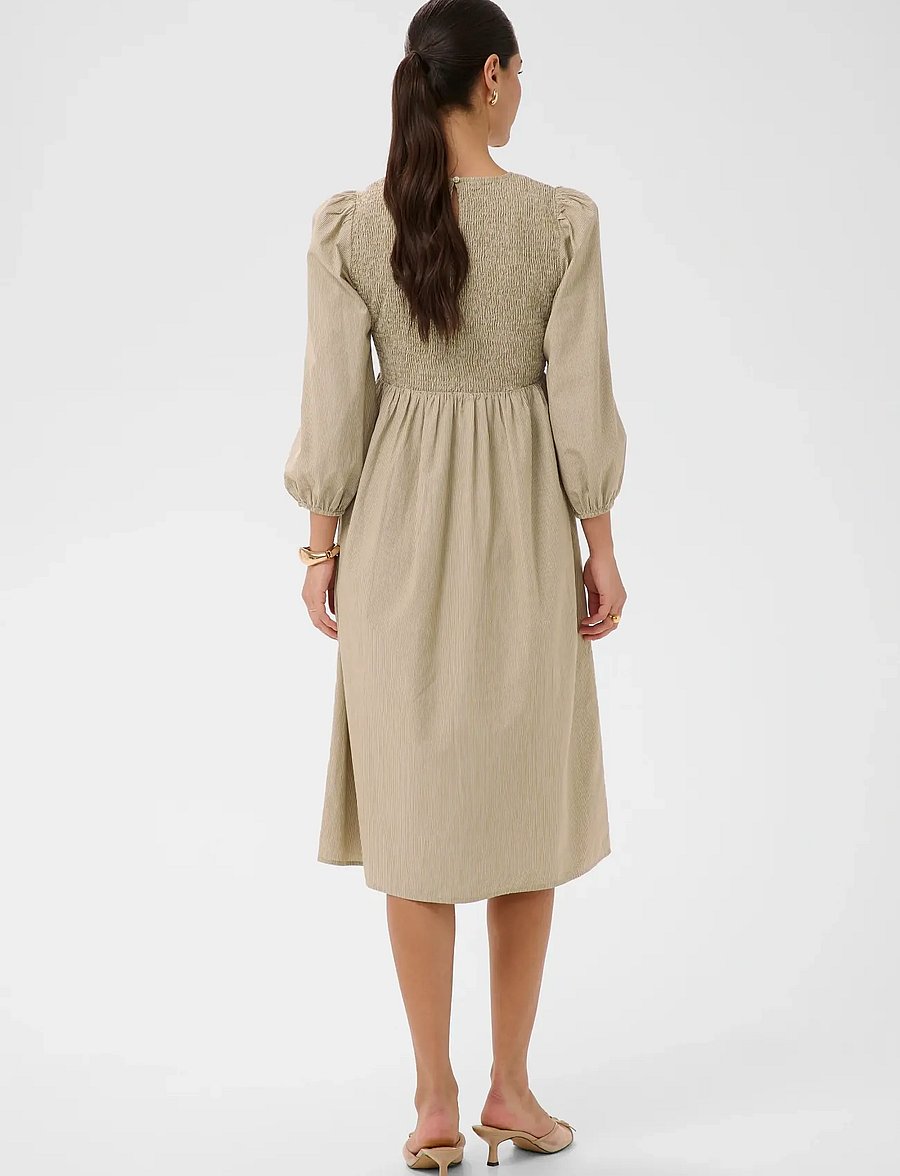 Kaffe - KAmona Smock Dress - sommerkleider - chalk oak stripe - 3