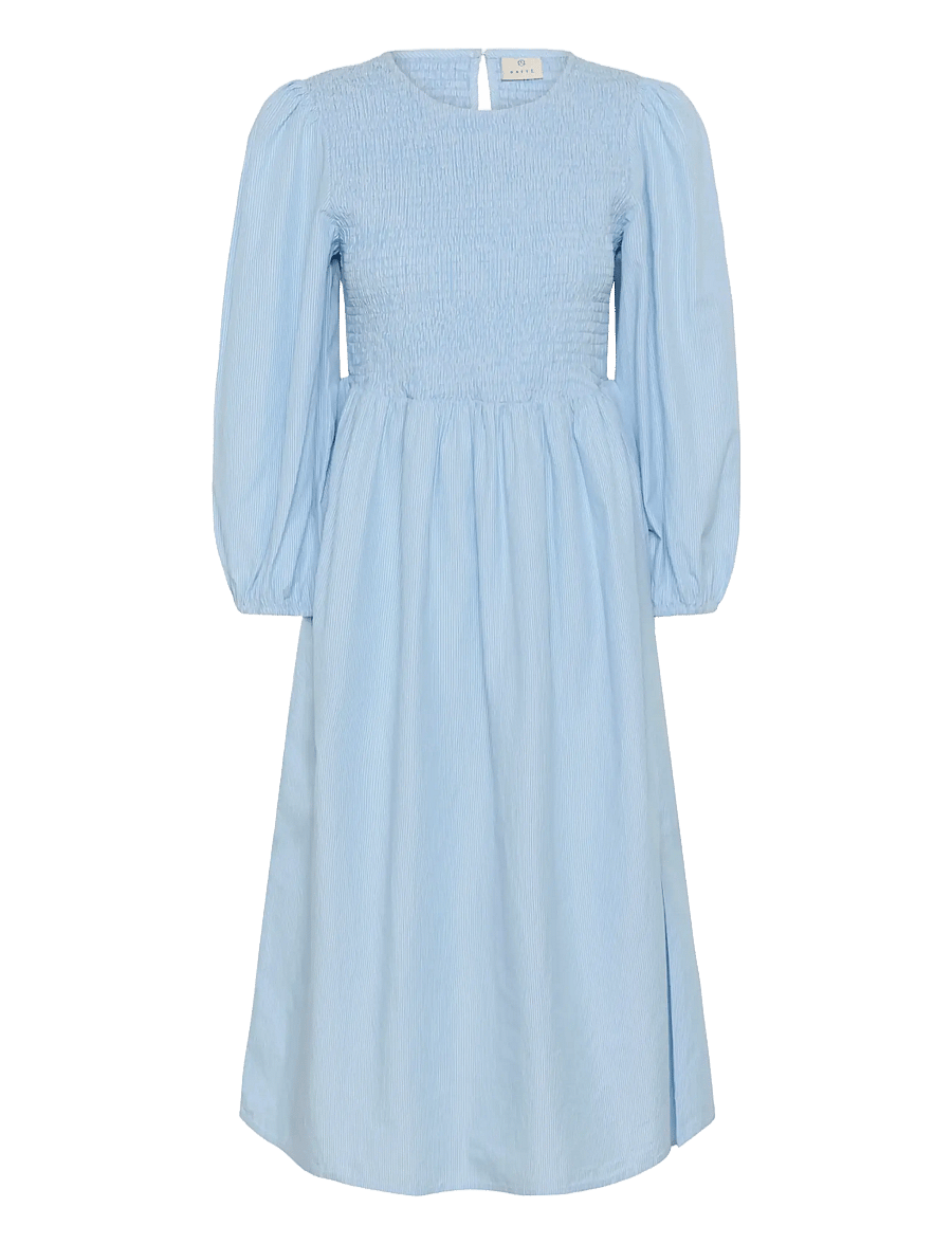 Kaffe - KAmona Smock Dress - sommerkleider - white blue stripe - 1