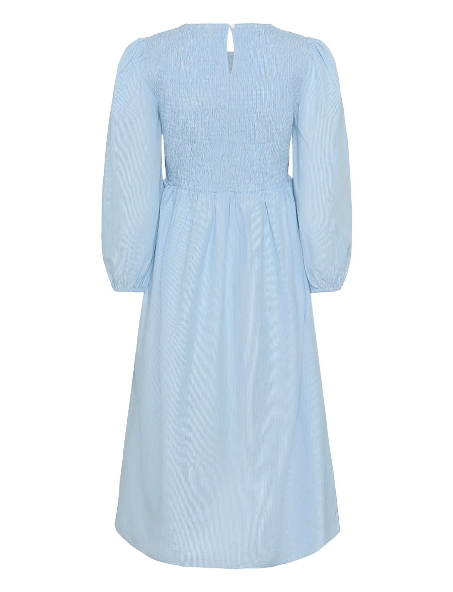 Kaffe - KAmona Smock Dress - sommerkleider - white blue stripe - 2