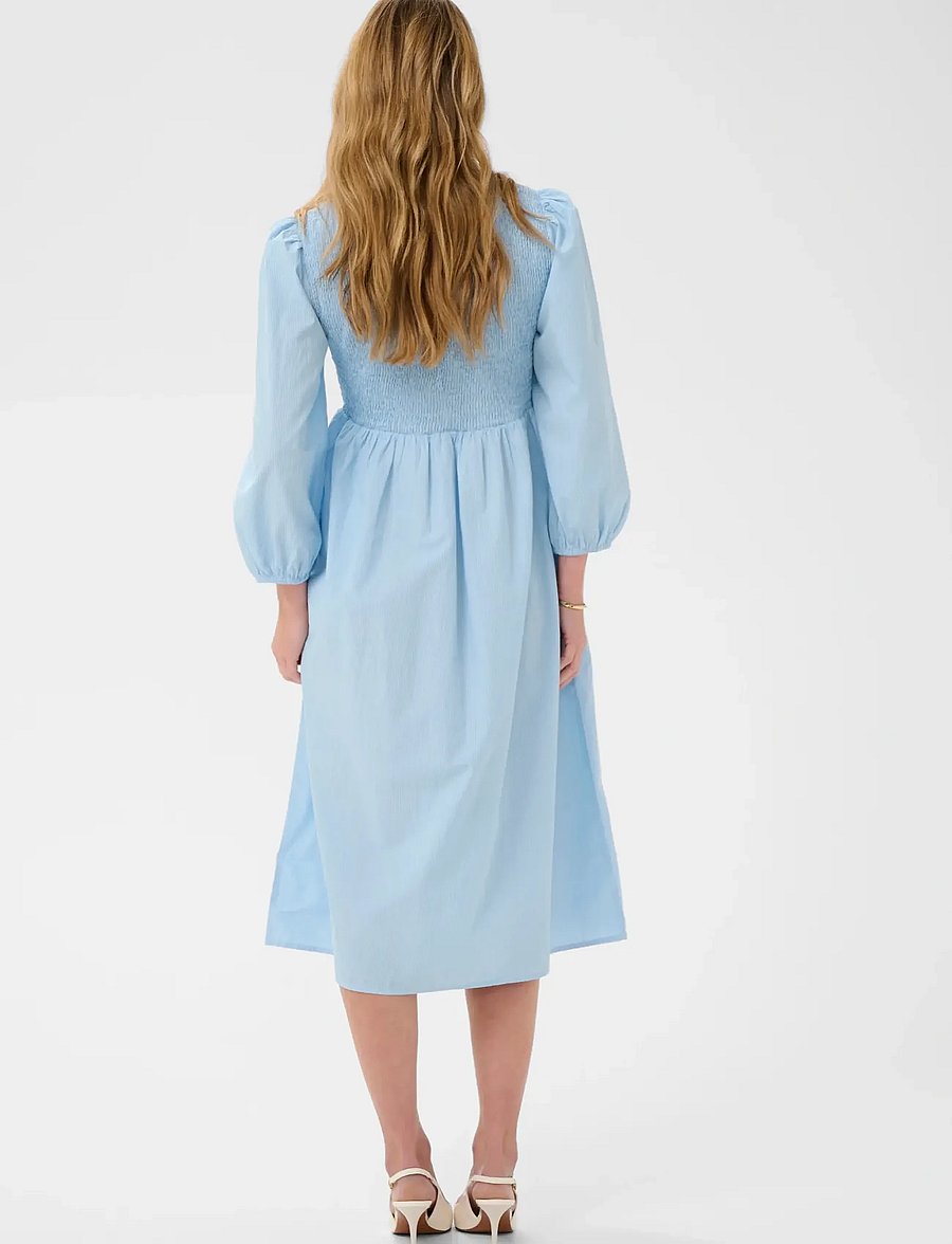 Kaffe - KAmona Smock Dress - sommerkleider - white blue stripe - 3
