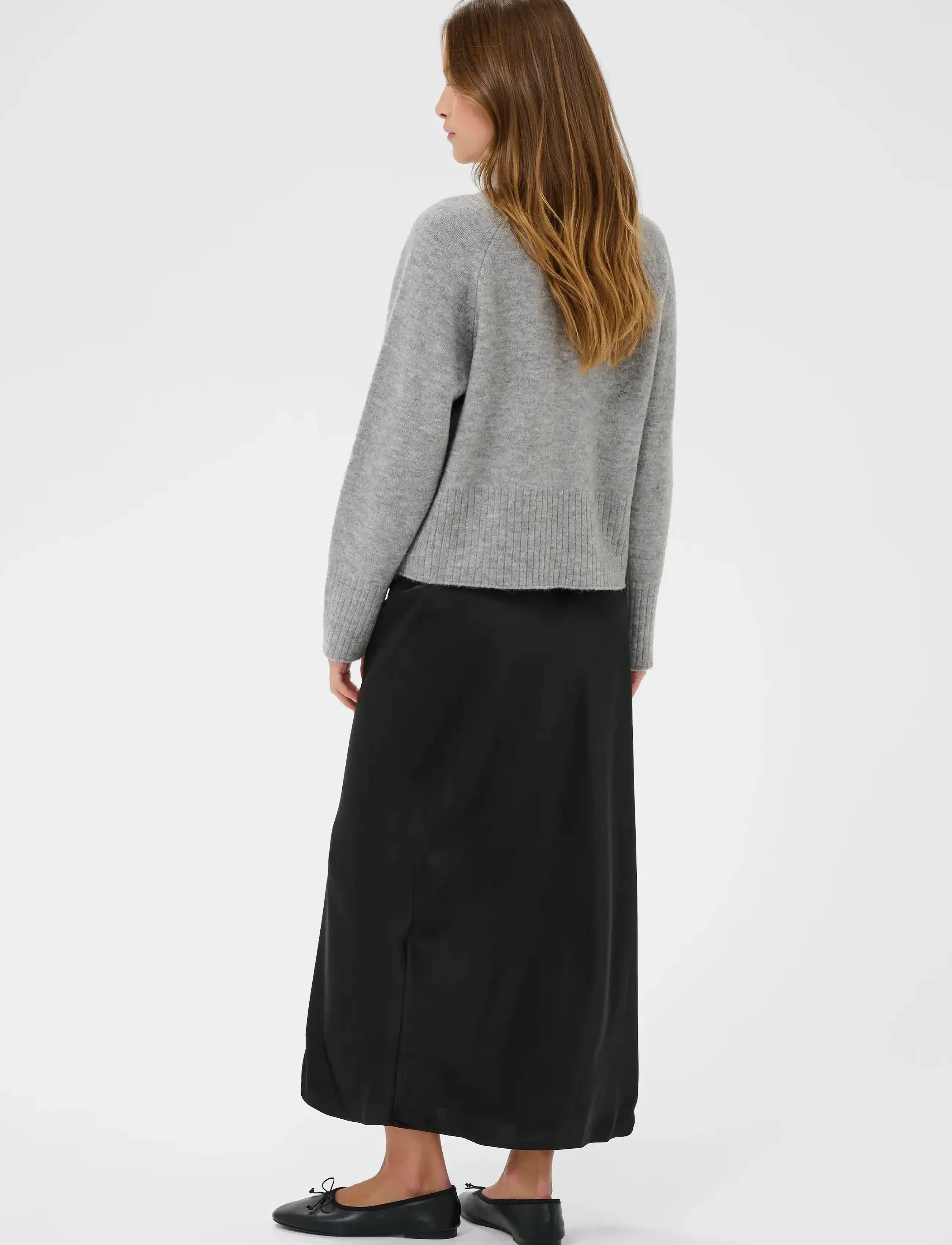 Kaffe - KAerin Rollneck - polotröjor - light grey melange - 4
