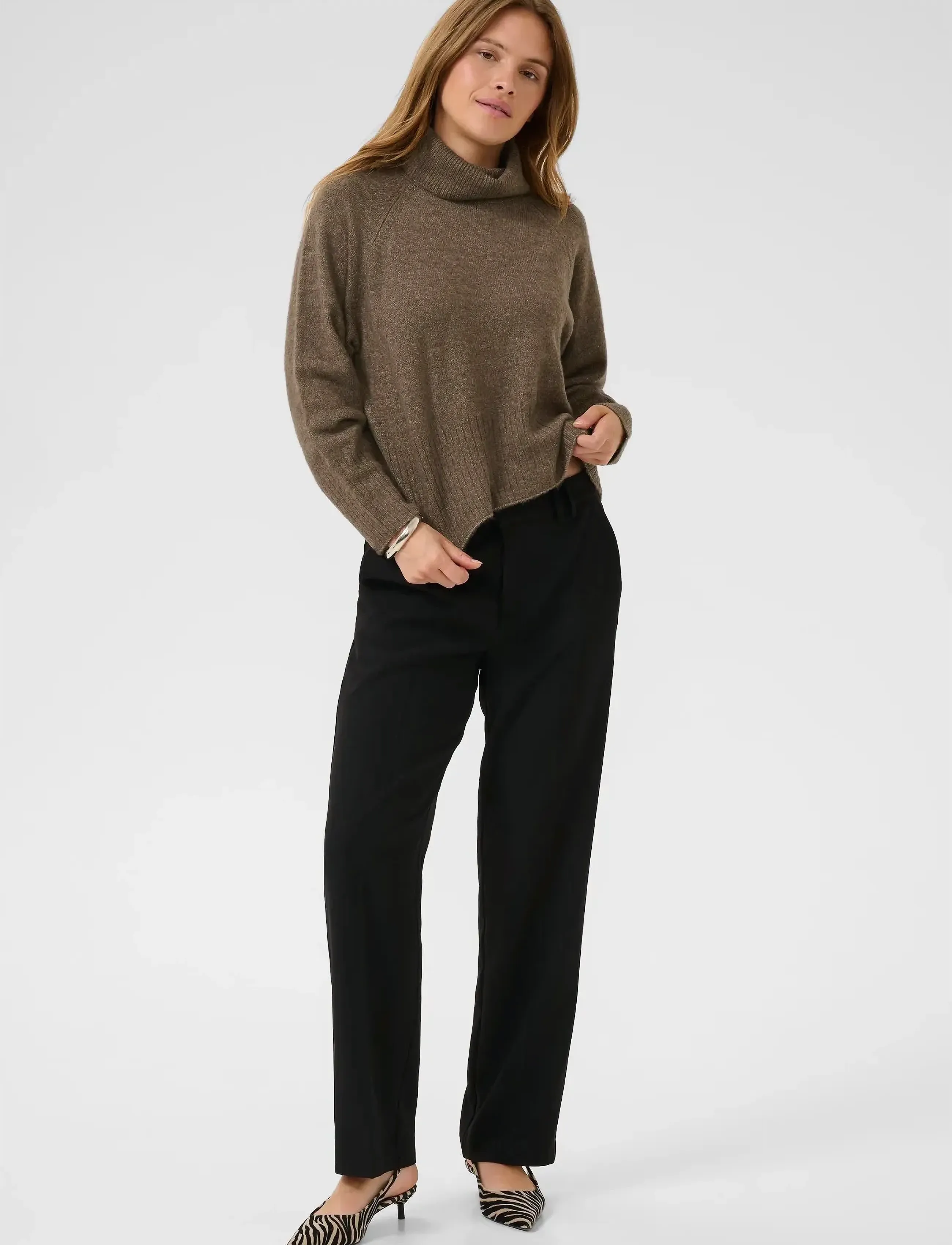 Kaffe - KAerin Rollneck - madalaimad hinnad - morel melange - 3