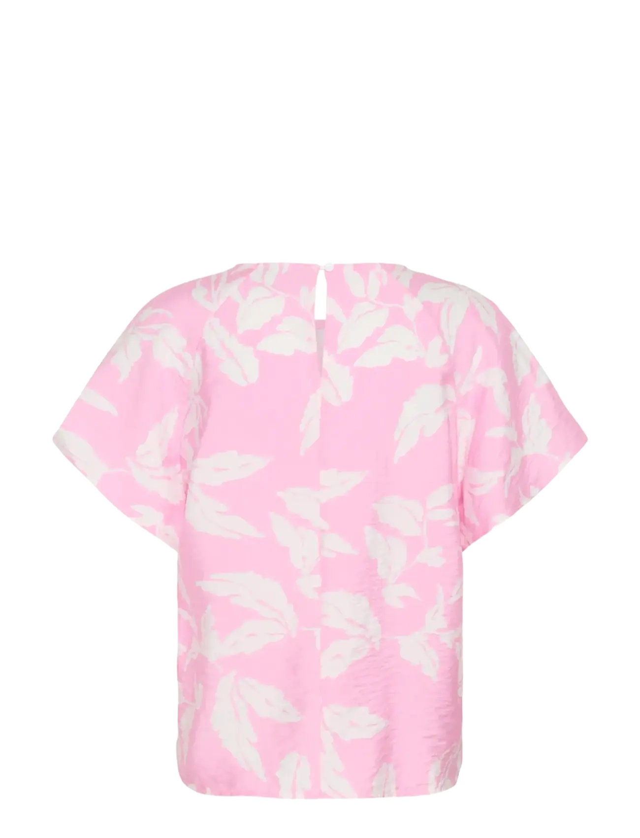 Kaffe - KAmarlo Blouse - kurzärmelige blusen - pink frosting chalk leafs - 2