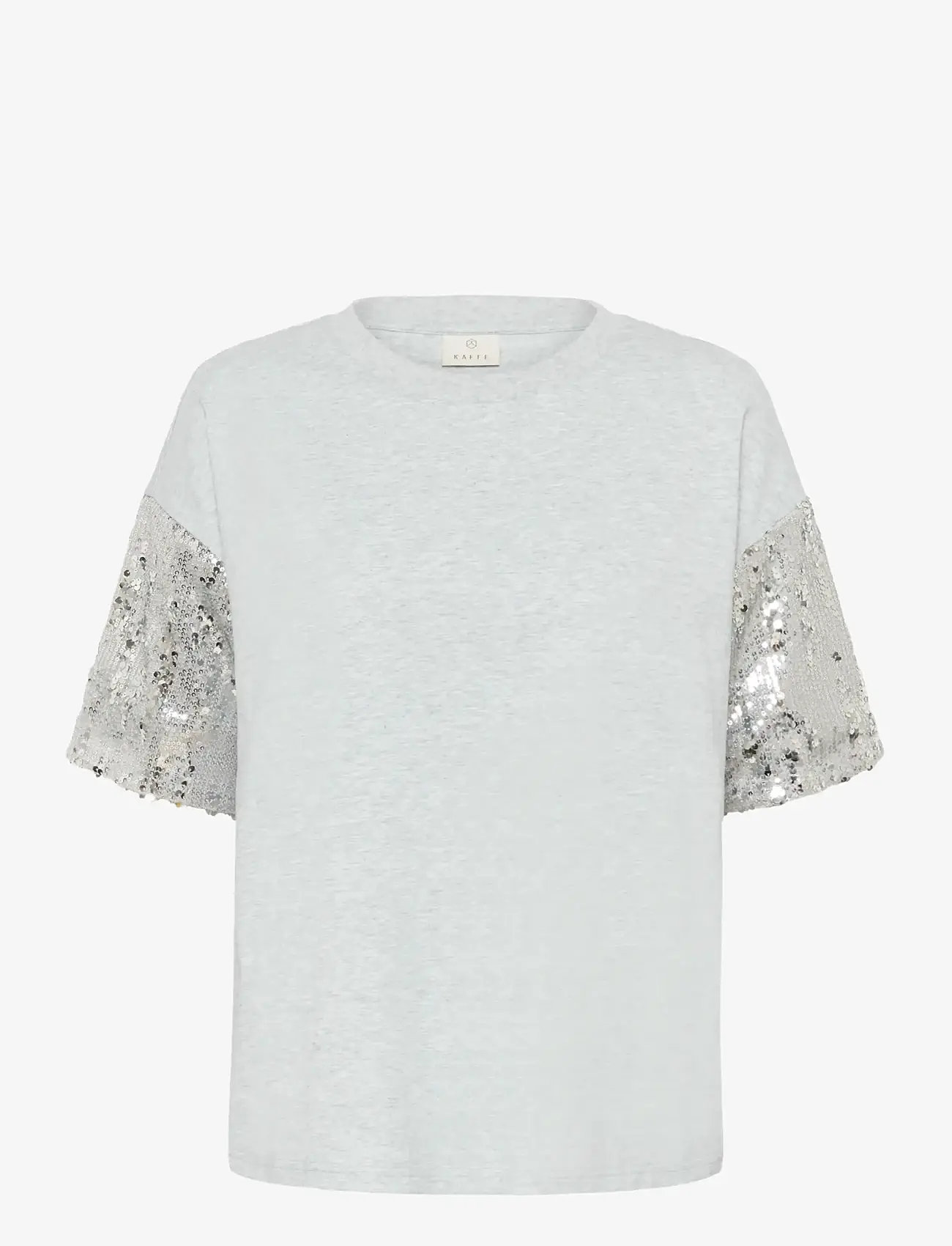 Kaffe - KAselvina T-Shirt - t-shirts - light grey melange - 0