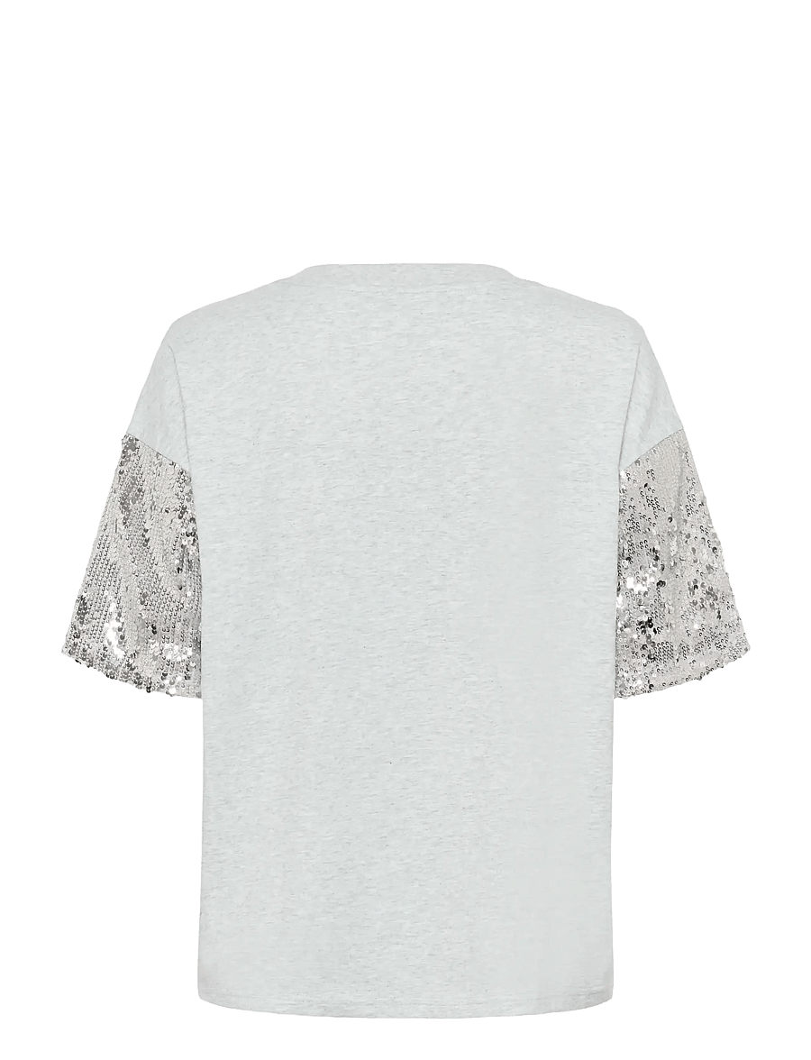 Kaffe - KAselvina T-Shirt - t-shirts - light grey melange - 1