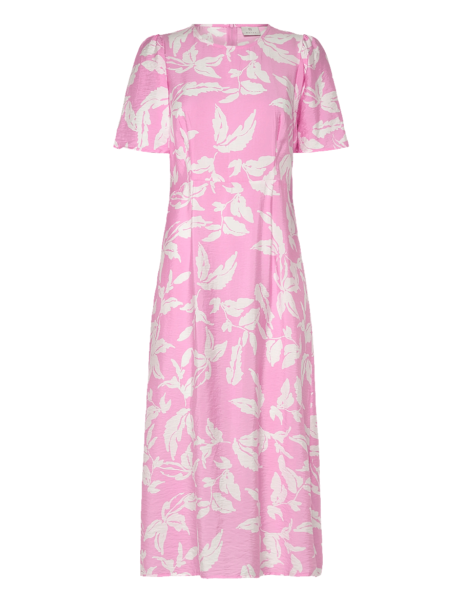 Kaffe - KAmarlo Dress - sommerkleider - pink frosting chalk leafs - 1
