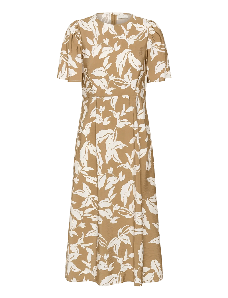 Kaffe - KAmarlo Dress - sommerkjoler - oak chalk leafs - 1