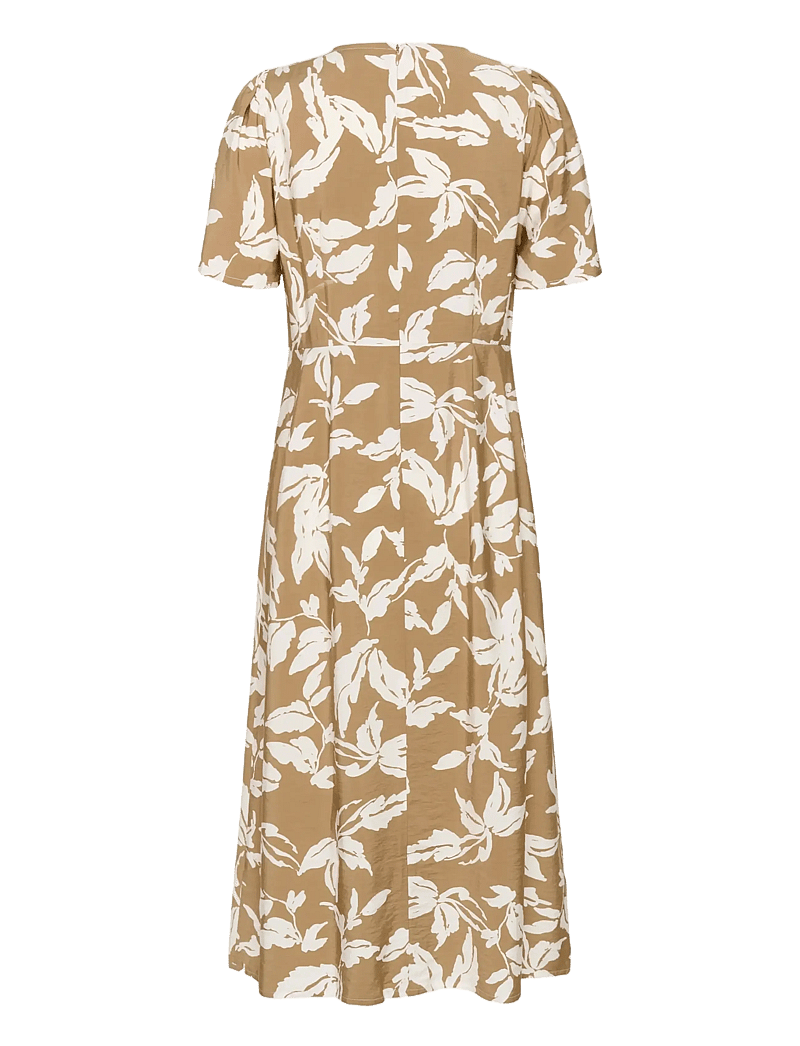 Kaffe - KAmarlo Dress - sommerkjoler - oak chalk leafs - 2