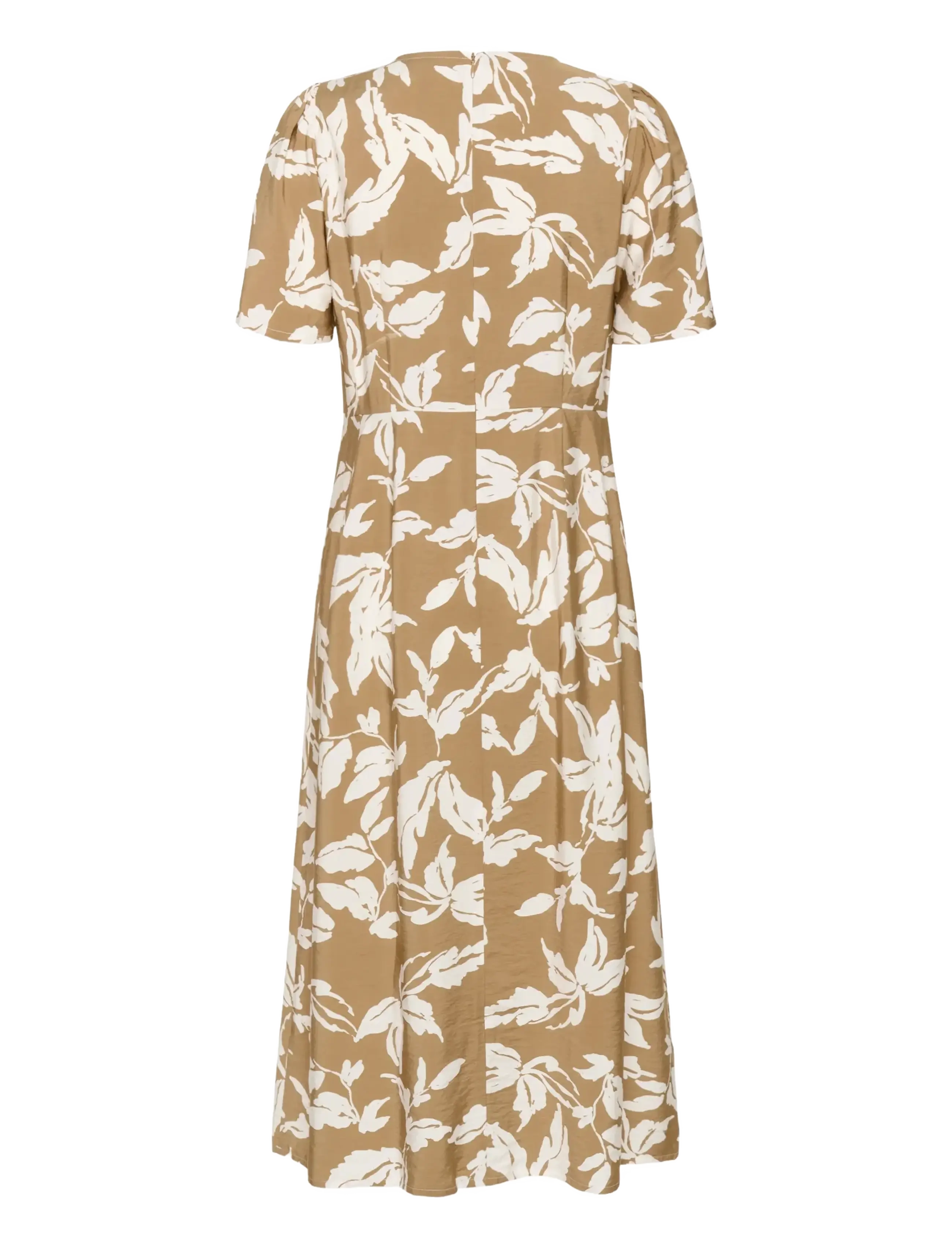 Kaffe - KAmarlo Dress - sommarklänningar - oak chalk leafs - 2