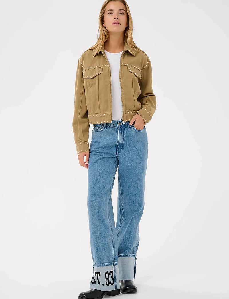 Kaffe - KAbrynn Twill Shirt - frühlingsjacken - washed petrified oak twill - 3
