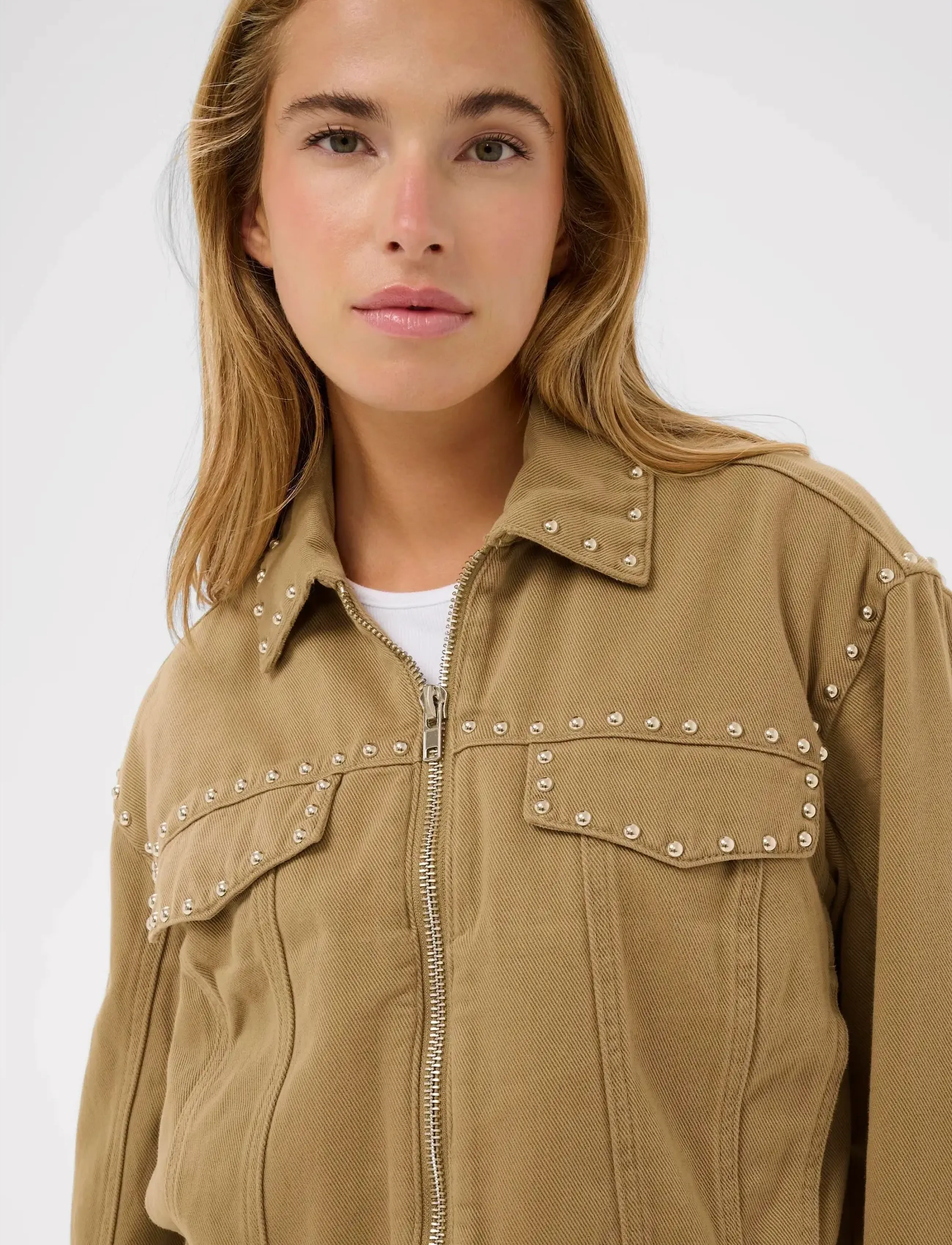 Kaffe - KAbrynn Twill Shirt - outerwear - washed petrified oak twill - 5