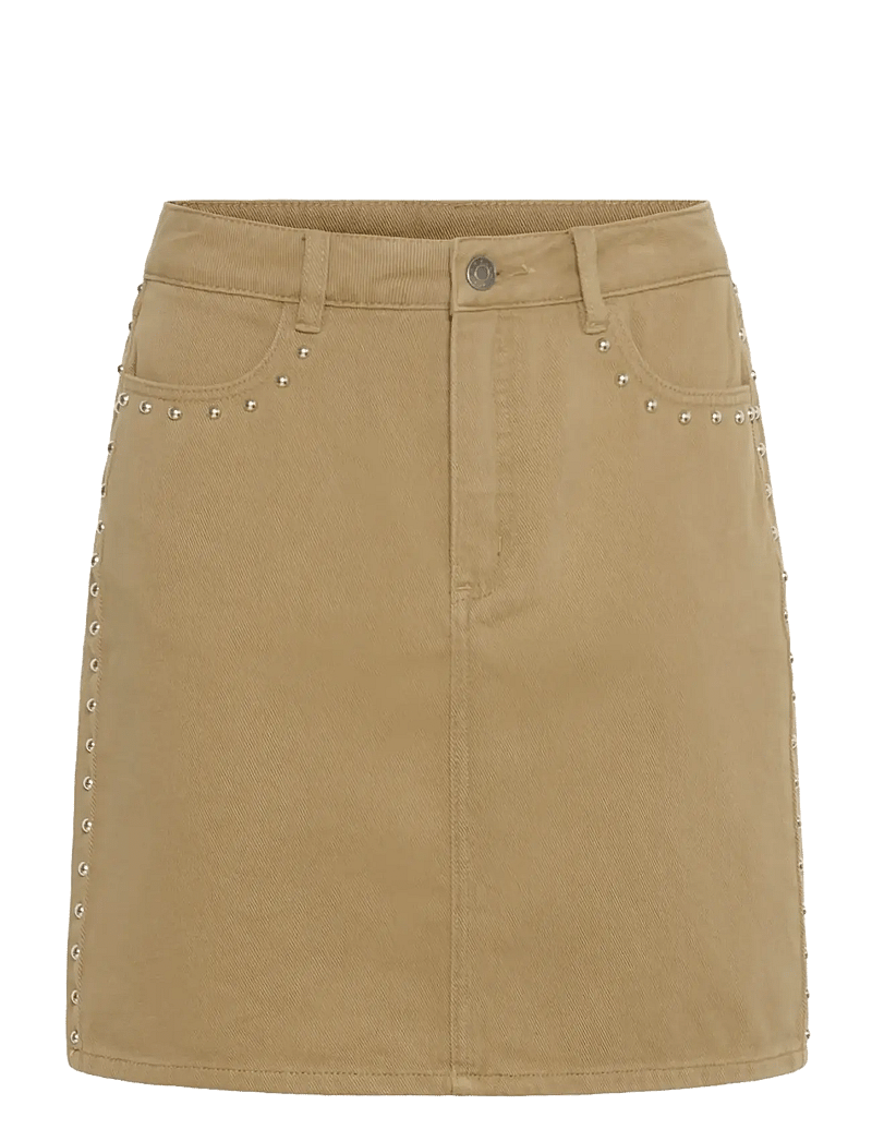 Kaffe - KAbrynn Twill Skirt - denimnederdele - washed petrified oak twill - 1