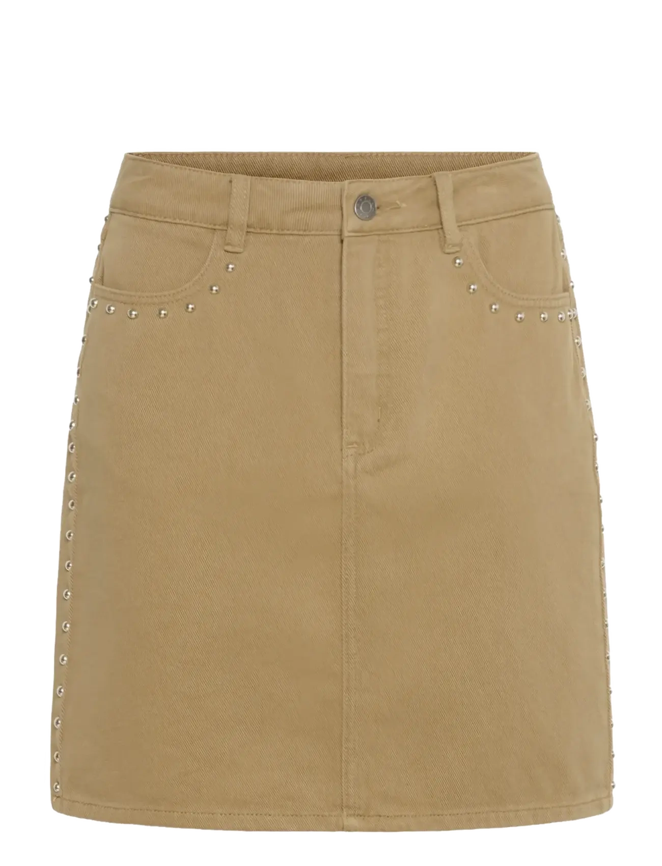 Kaffe KAbrynn Twill Skirt - Korte nederdele - WASHED PETRIFIED OAK TWILL / beige