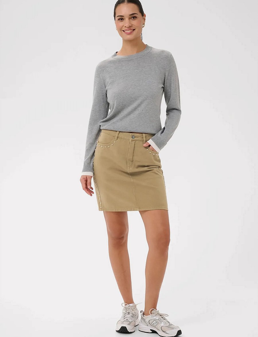 Kaffe - KAbrynn Twill Skirt - teksaseelikud - washed petrified oak twill - 3