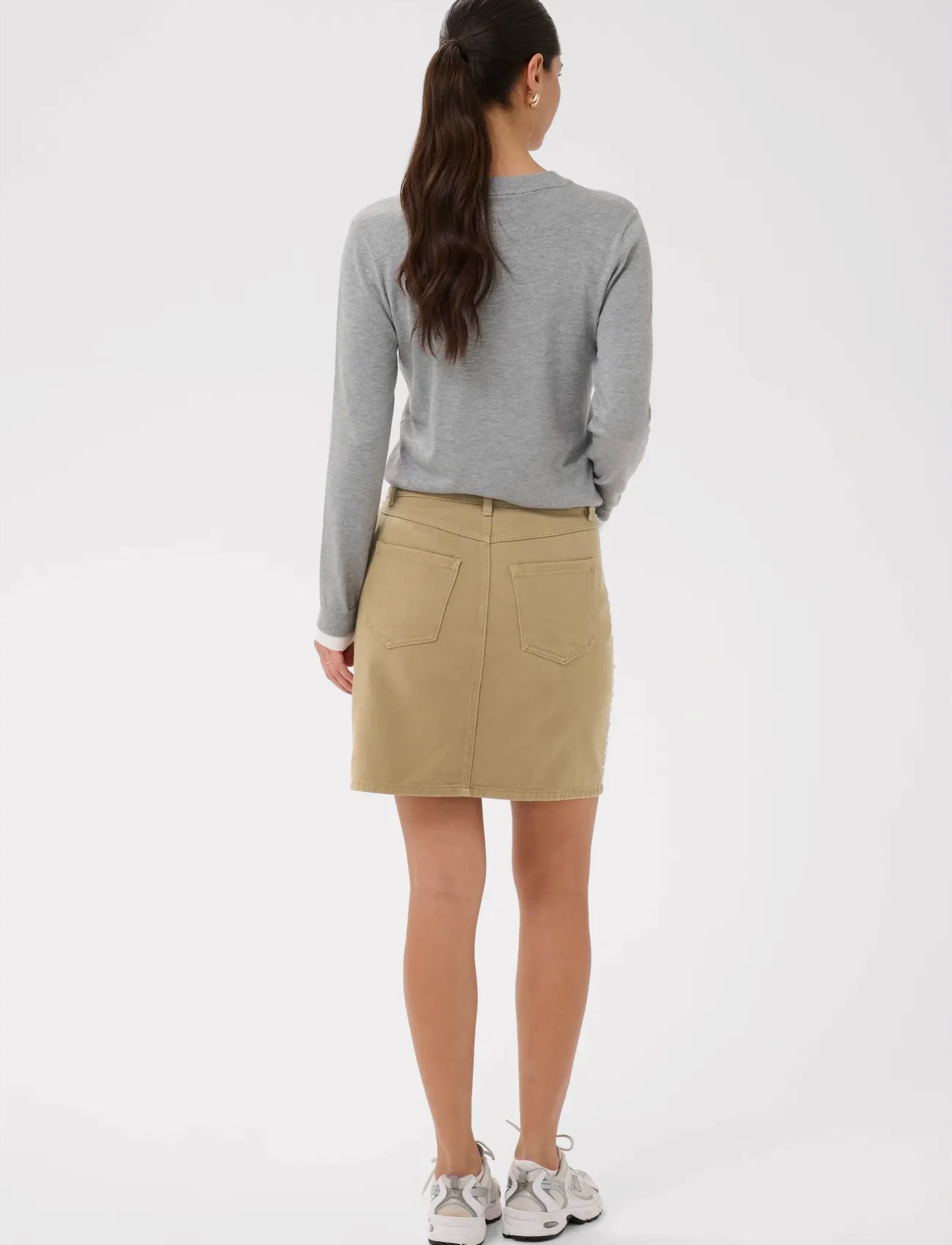Kaffe - KAbrynn Twill Skirt - denim skirts - washed petrified oak twill - 4