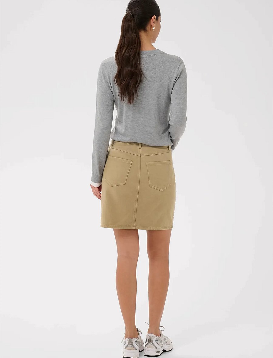 Kaffe - KAbrynn Twill Skirt - teksaseelikud - washed petrified oak twill - 4