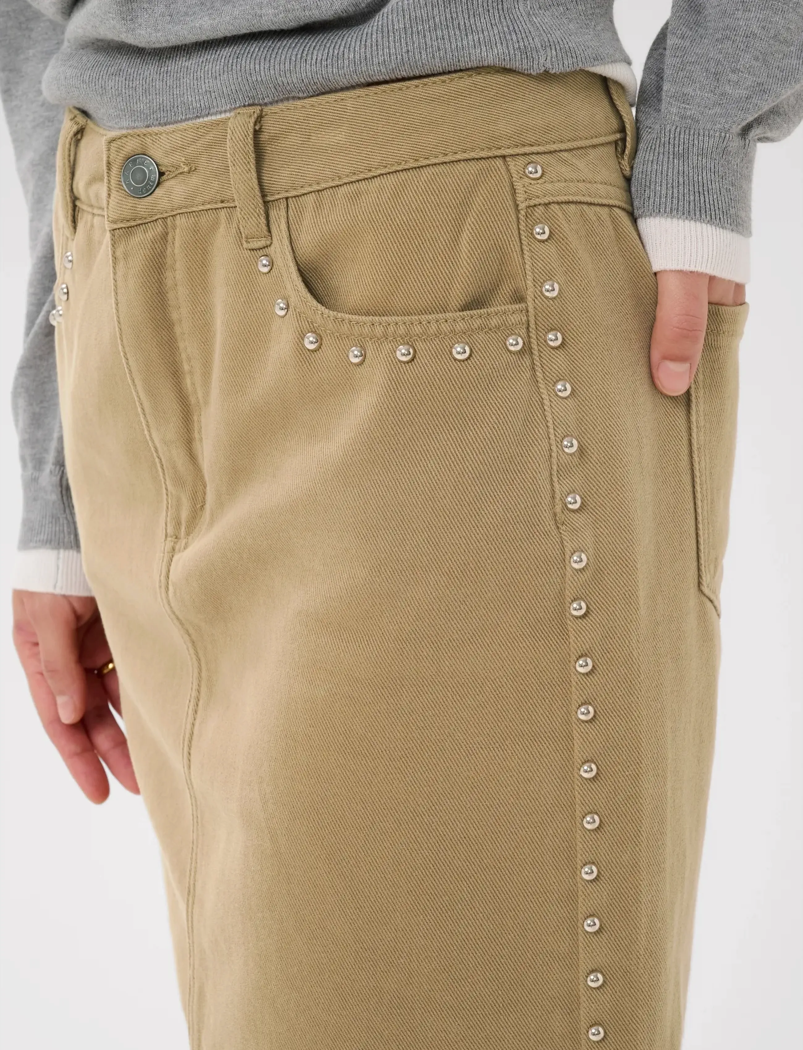 Kaffe - KAbrynn Twill Skirt - denim skirts - washed petrified oak twill - 5