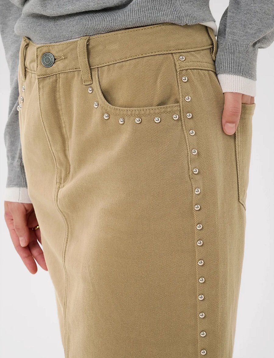 Kaffe - KAbrynn Twill Skirt - teksaseelikud - washed petrified oak twill - 5