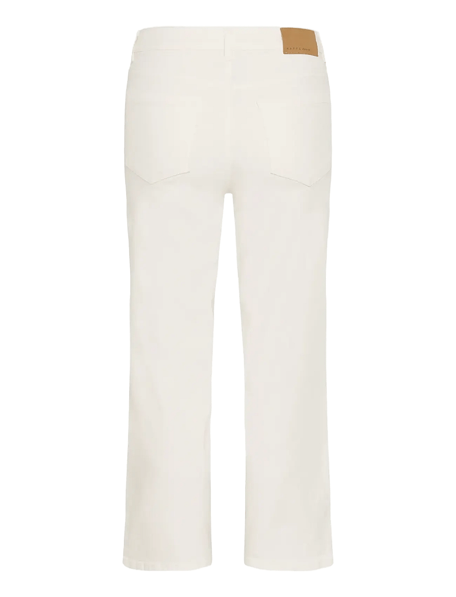 Kaffe - KAbrook Cropped HW Jeans - sirged teksad - chalk - 2