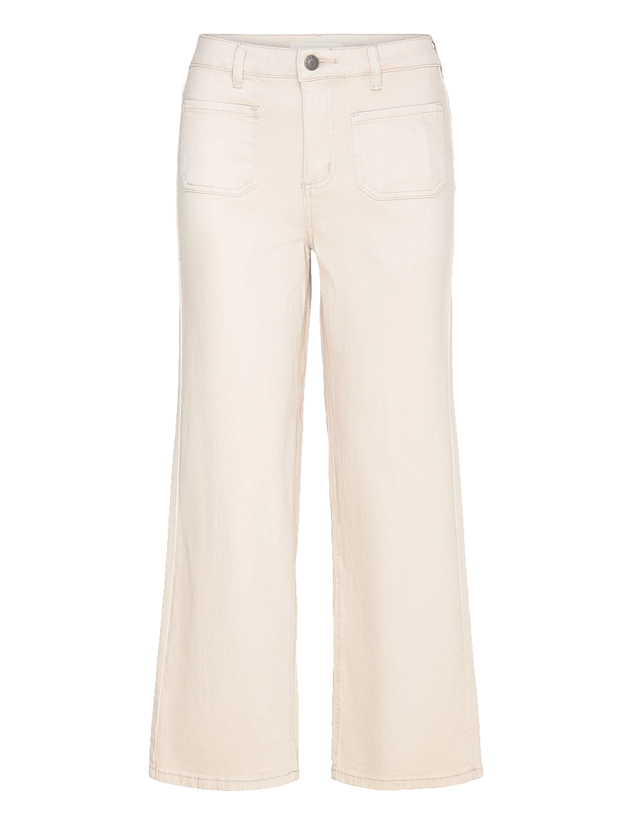 Kaffe - KAbrook Cropped HW Jeans - straight jeans - moonbeam - 1