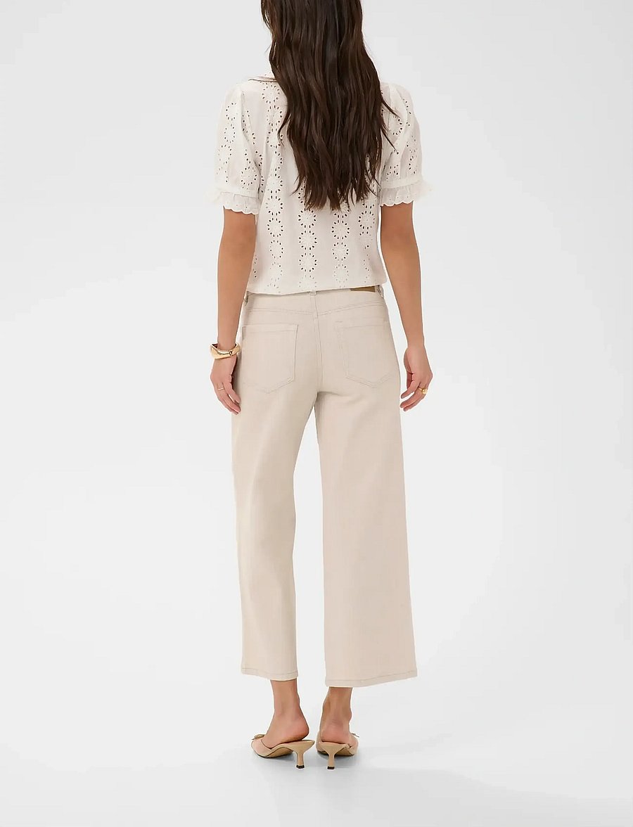 Kaffe - KAbrook Cropped HW Jeans - straight jeans - moonbeam - 4