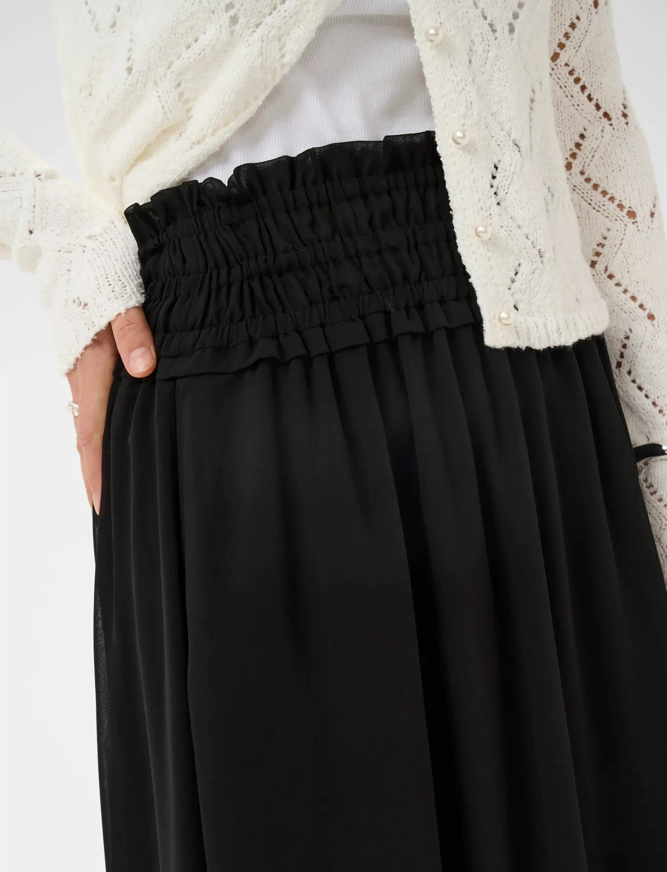 Kaffe - KAnellie Skirt - midi nederdele - black deep - 5