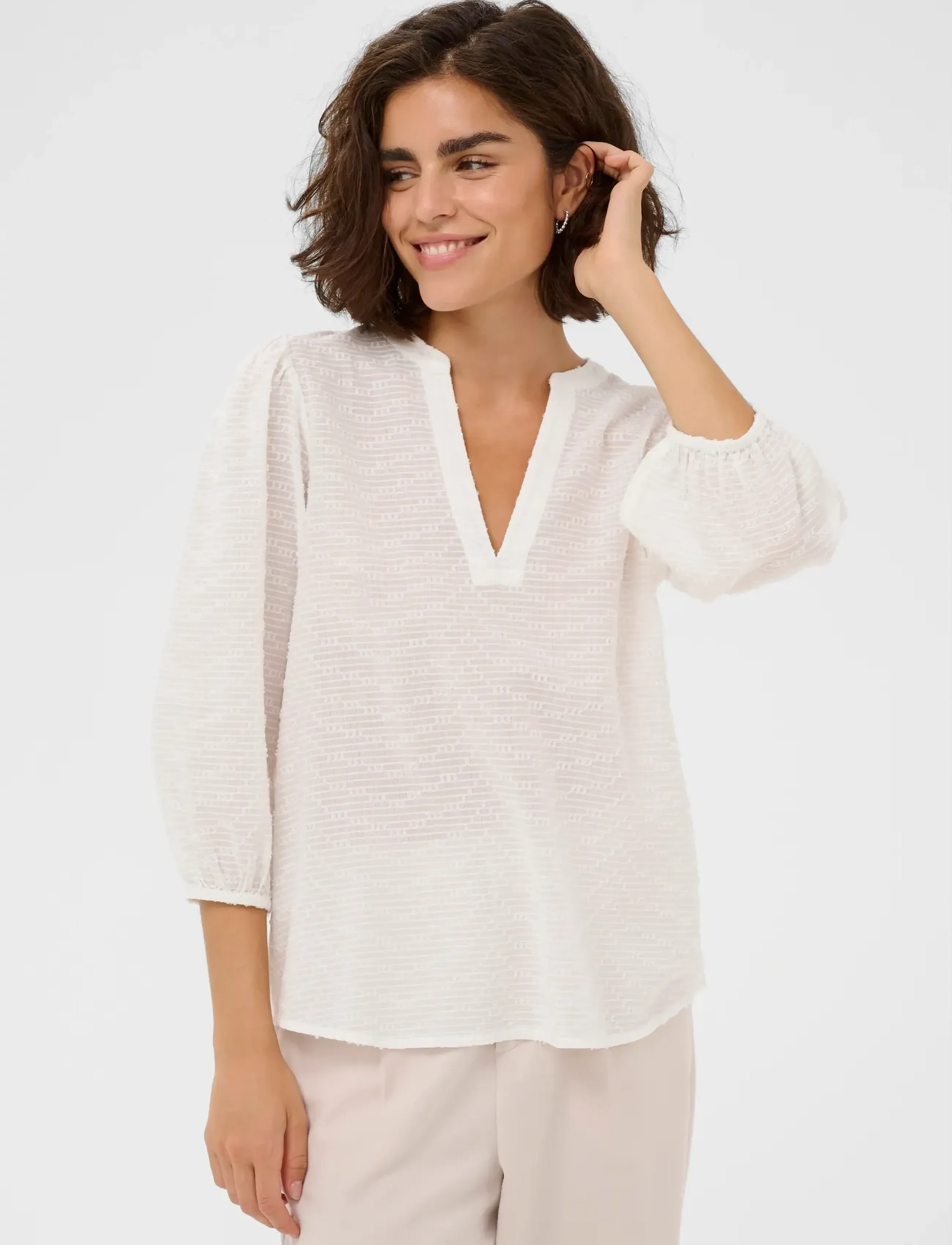 Kaffe Kapenelope Blouse, 38, Blouses, Weiß - Long-sleeved, Frauen