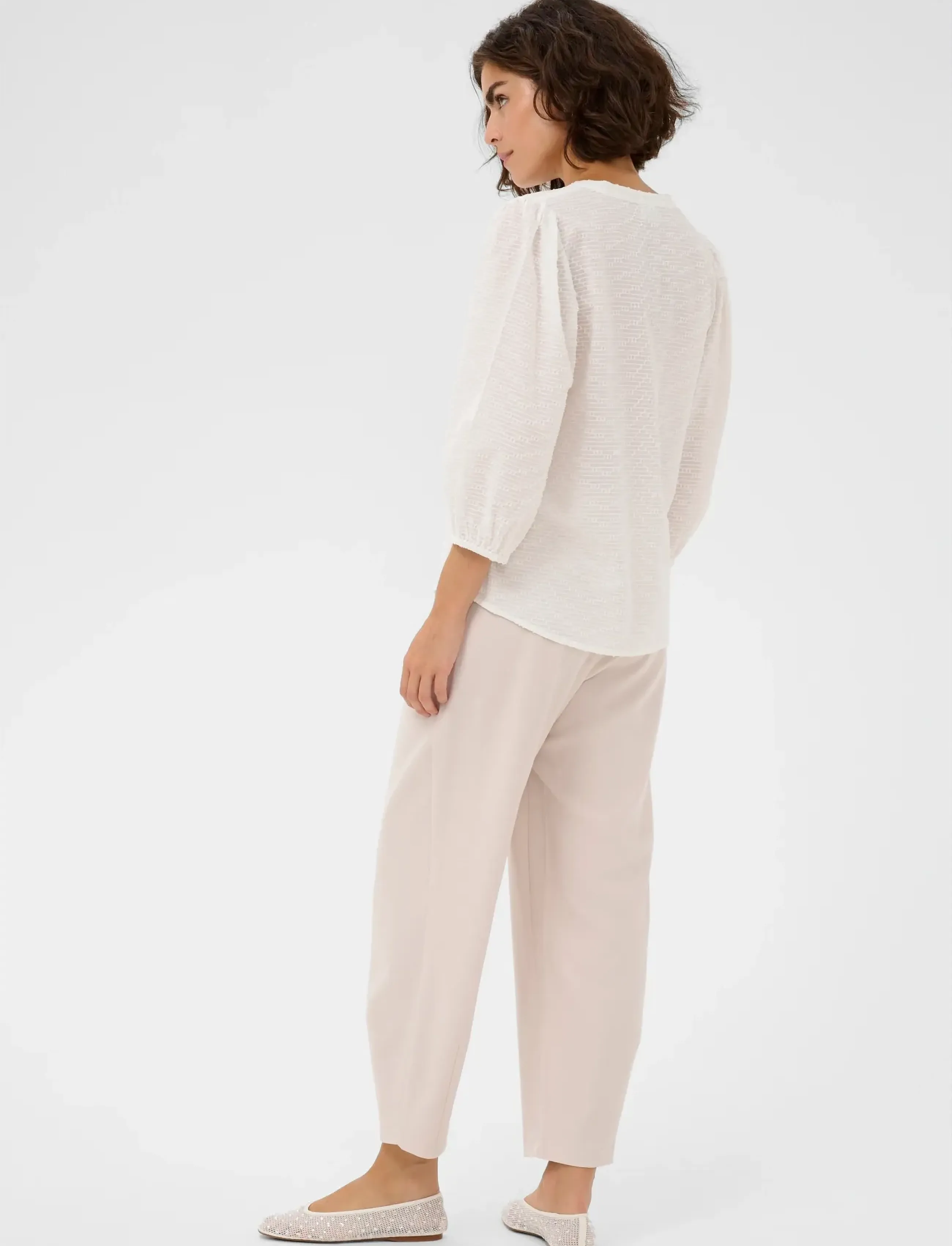 Kaffe - KApenelope Blouse - long sleeved blouses - chalk - 4