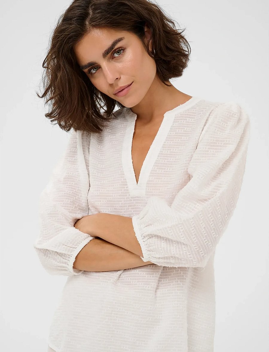 Kaffe - KApenelope Blouse - pikkade varrukatega pluusid - chalk - 5