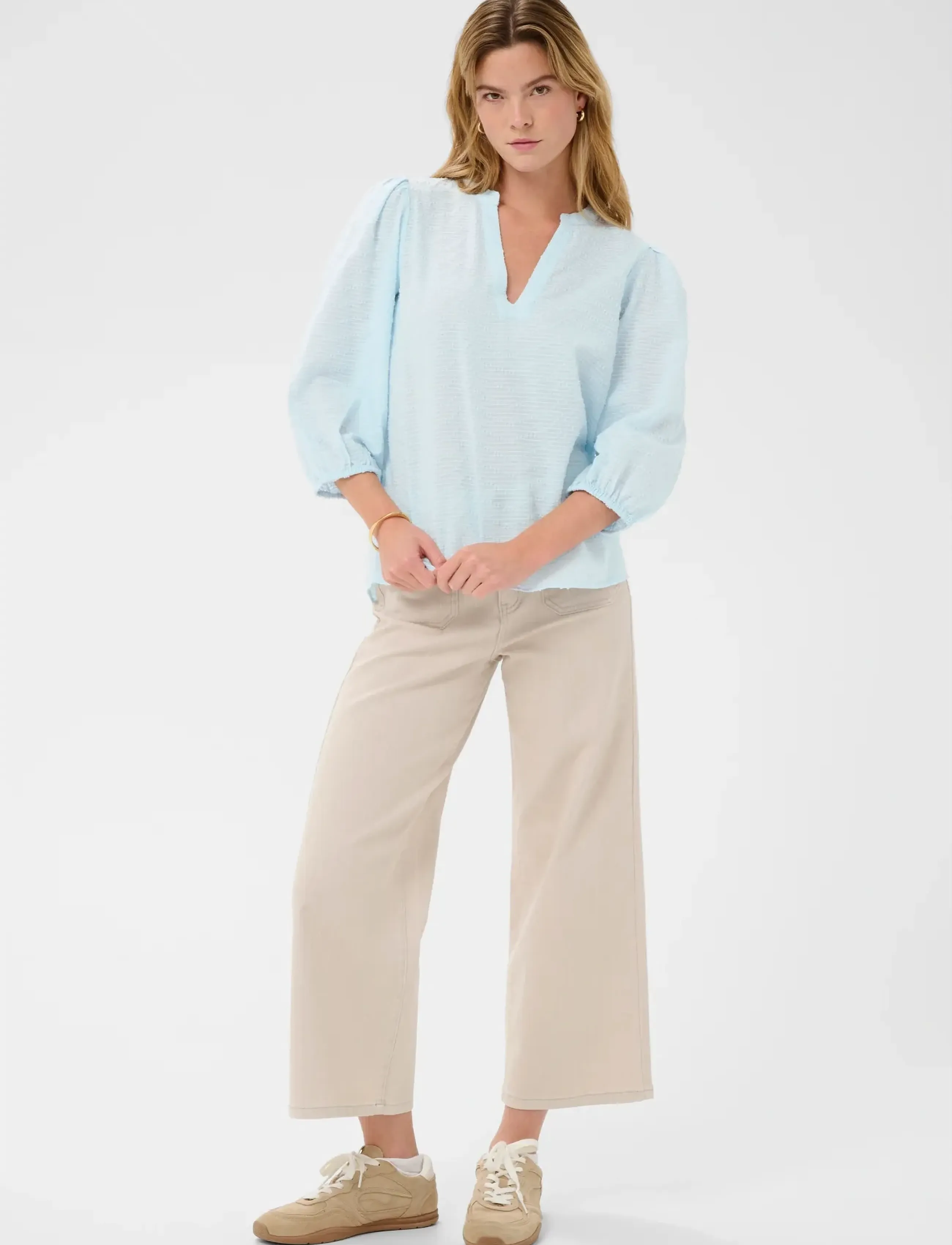 Kaffe - KApenelope Blouse - long sleeved blouses - nantucket breeze - 3