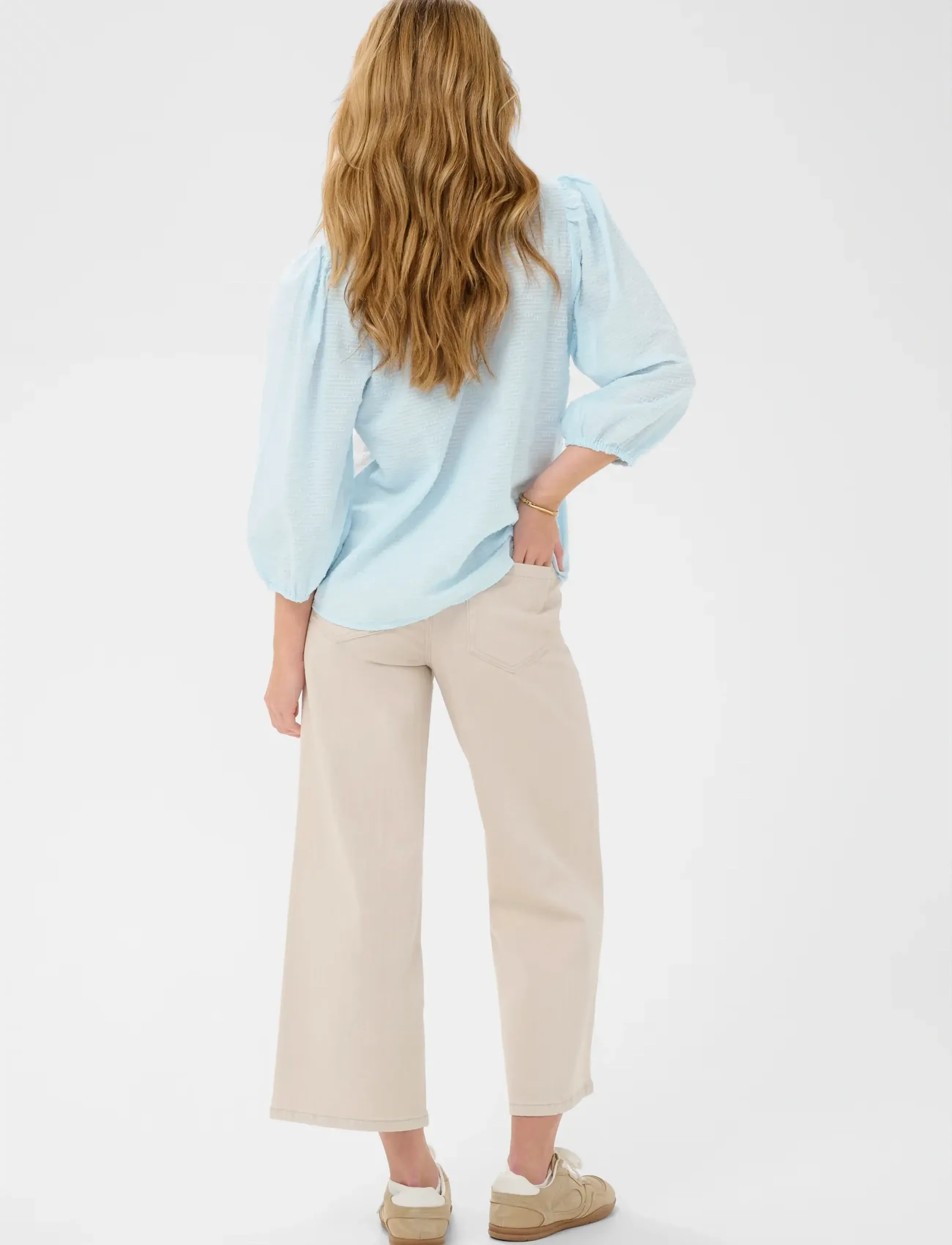 Kaffe - KApenelope Blouse - long sleeved blouses - nantucket breeze - 4