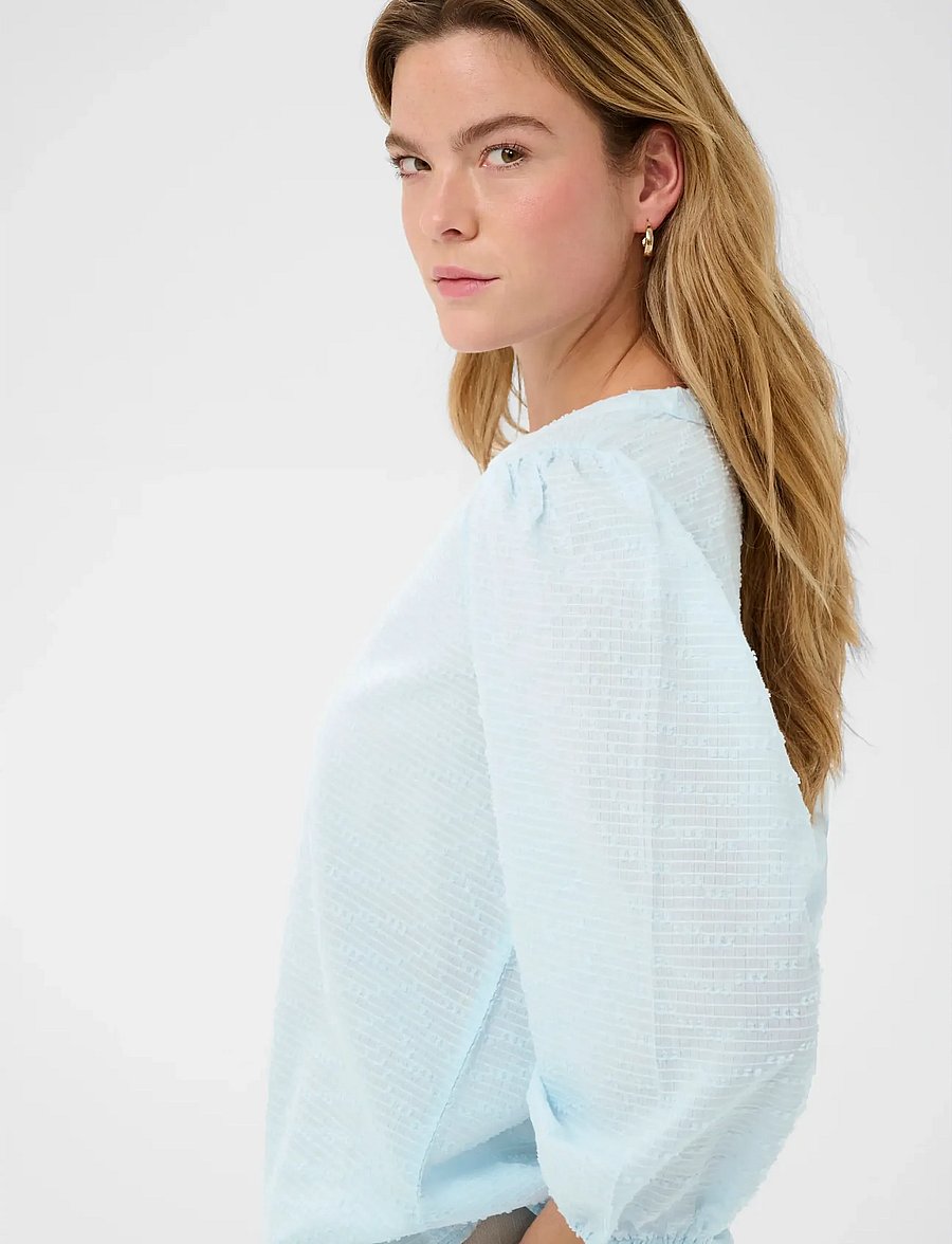Kaffe - KApenelope Blouse - long sleeved blouses - nantucket breeze - 5
