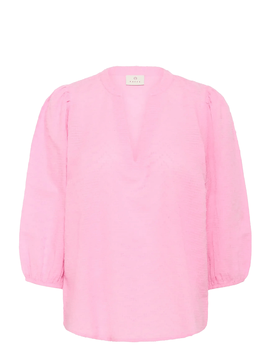 Kaffe - KApenelope Blouse - long sleeved blouses - pink frosting - 1