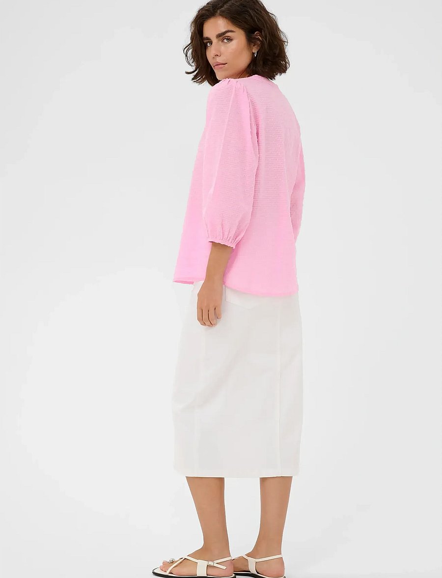 Kaffe - KApenelope Blouse - long sleeved blouses - pink frosting - 4