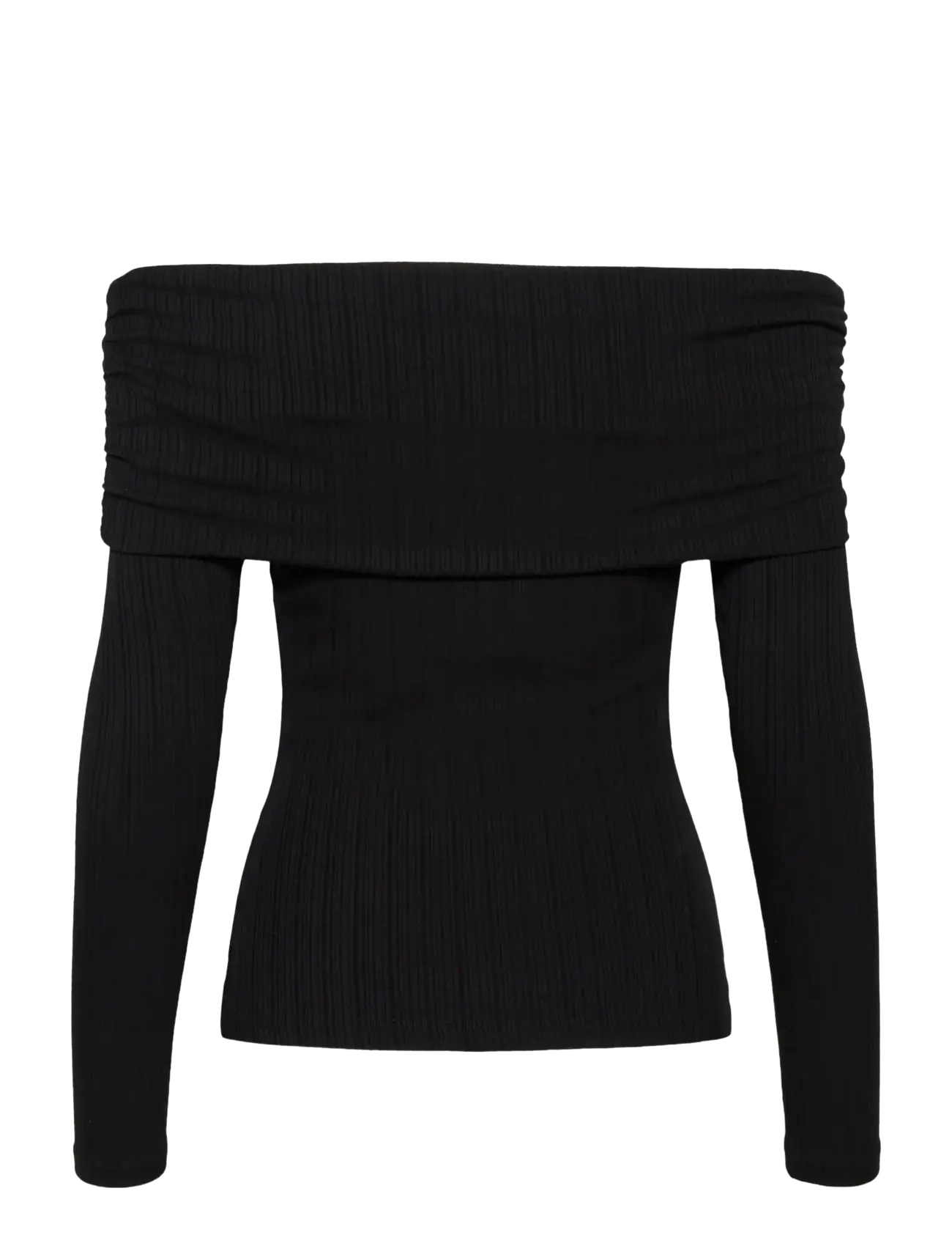 Kaffe - KAaubree Offshoulder T-Shirt - long-sleeved tops - black deep - 2
