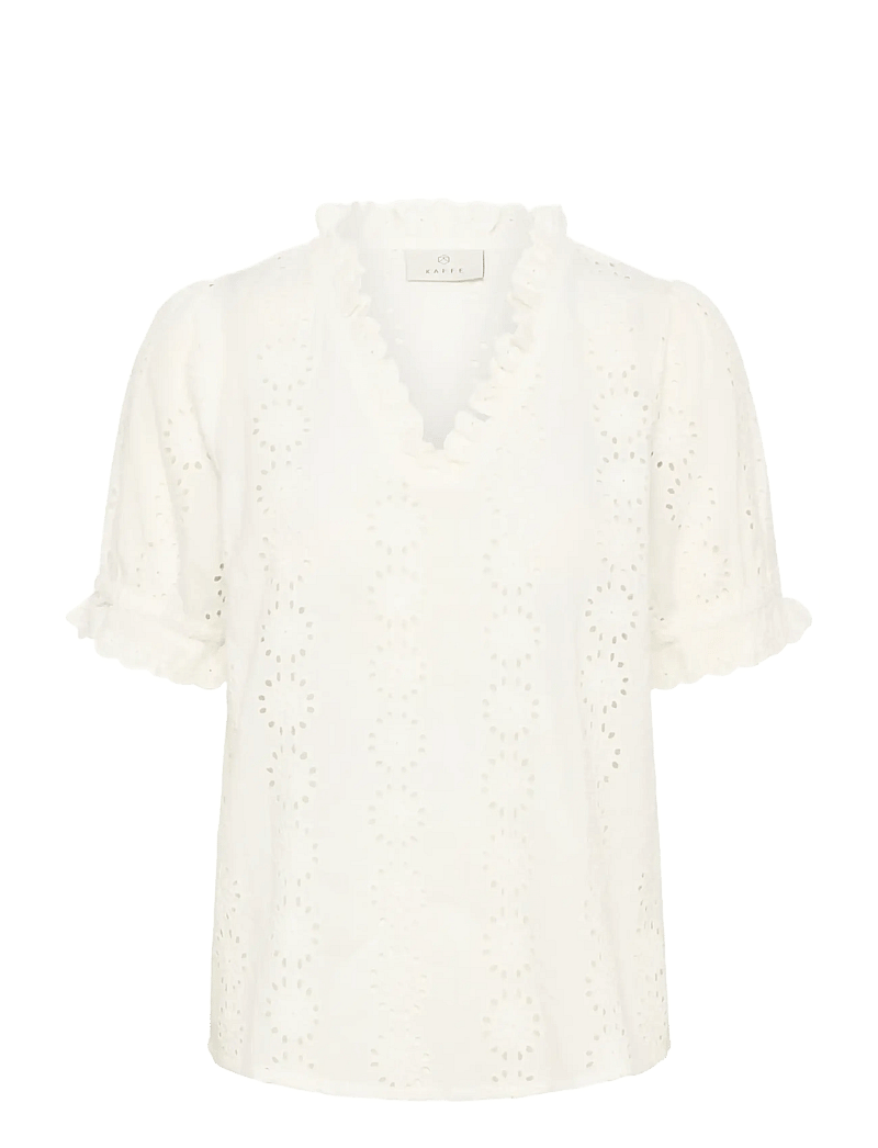 Kaffe - KAdona Blouse - kurzämlige blusen - chalk - 1