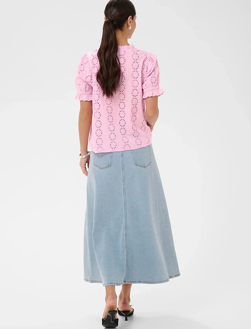 Kaffe - KAdona Blouse - kortærmede bluser - pink frosting - 4